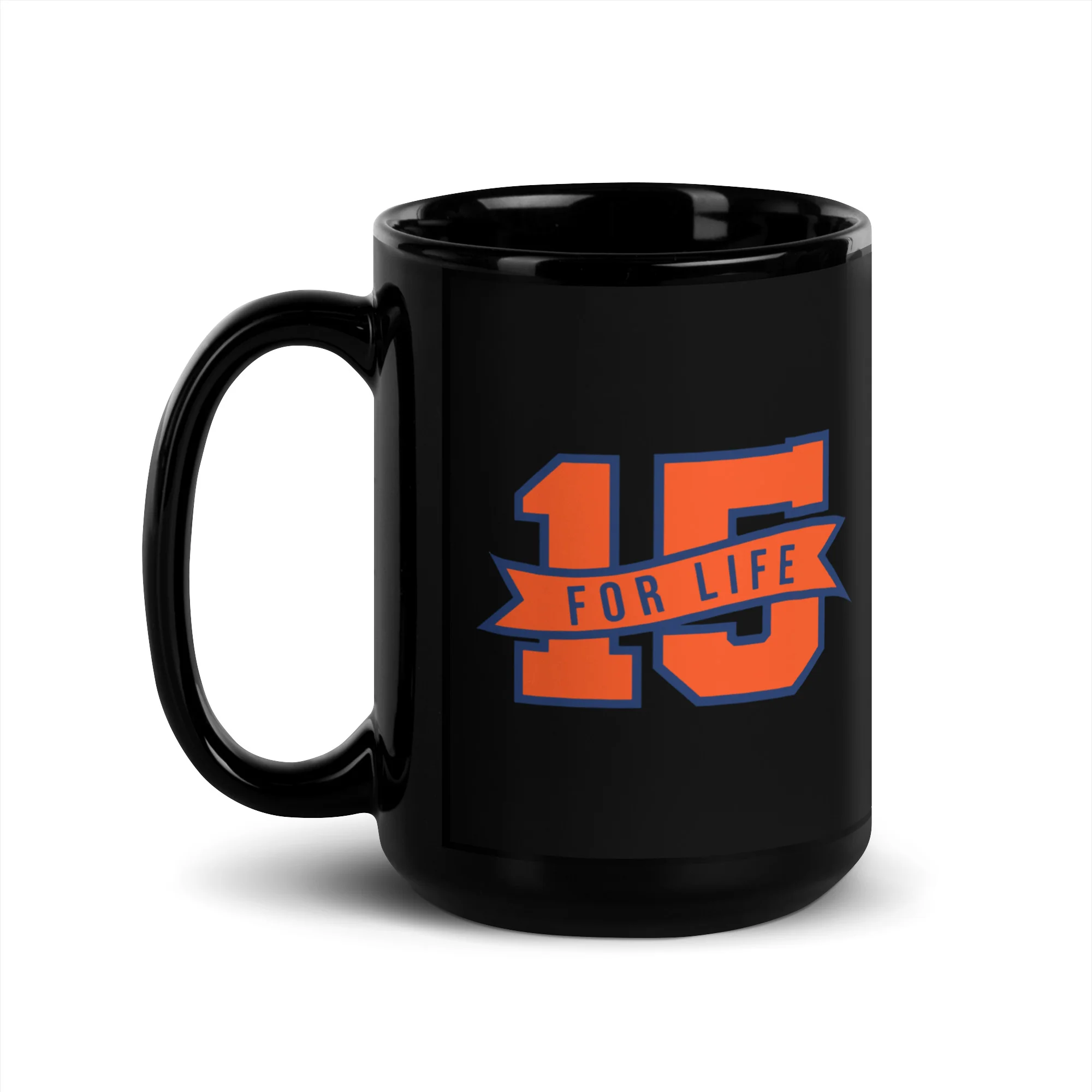 15 For Life Black Glossy Mug - Image 4