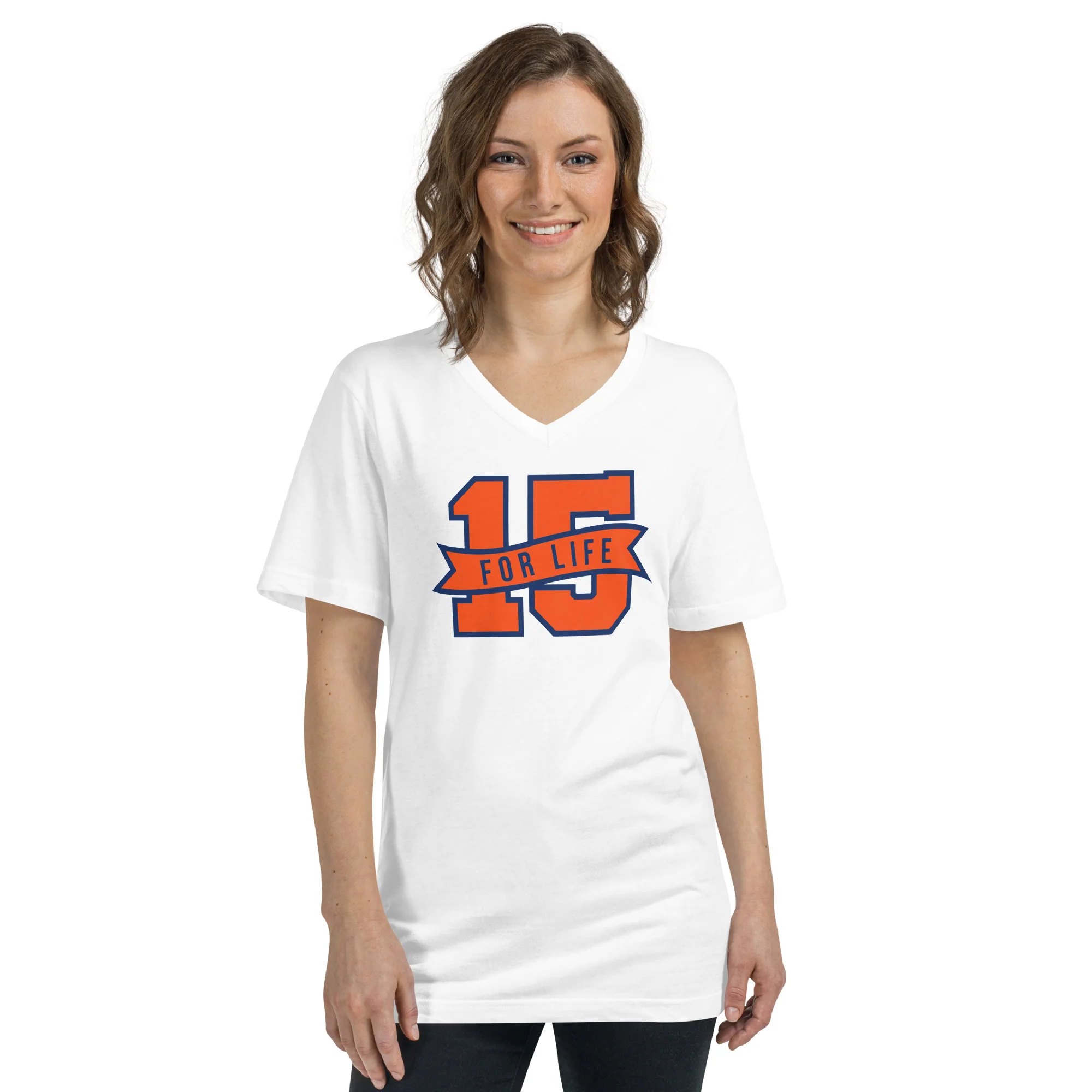 15 For Life Unisex V-Neck T-Shirt - Image 4