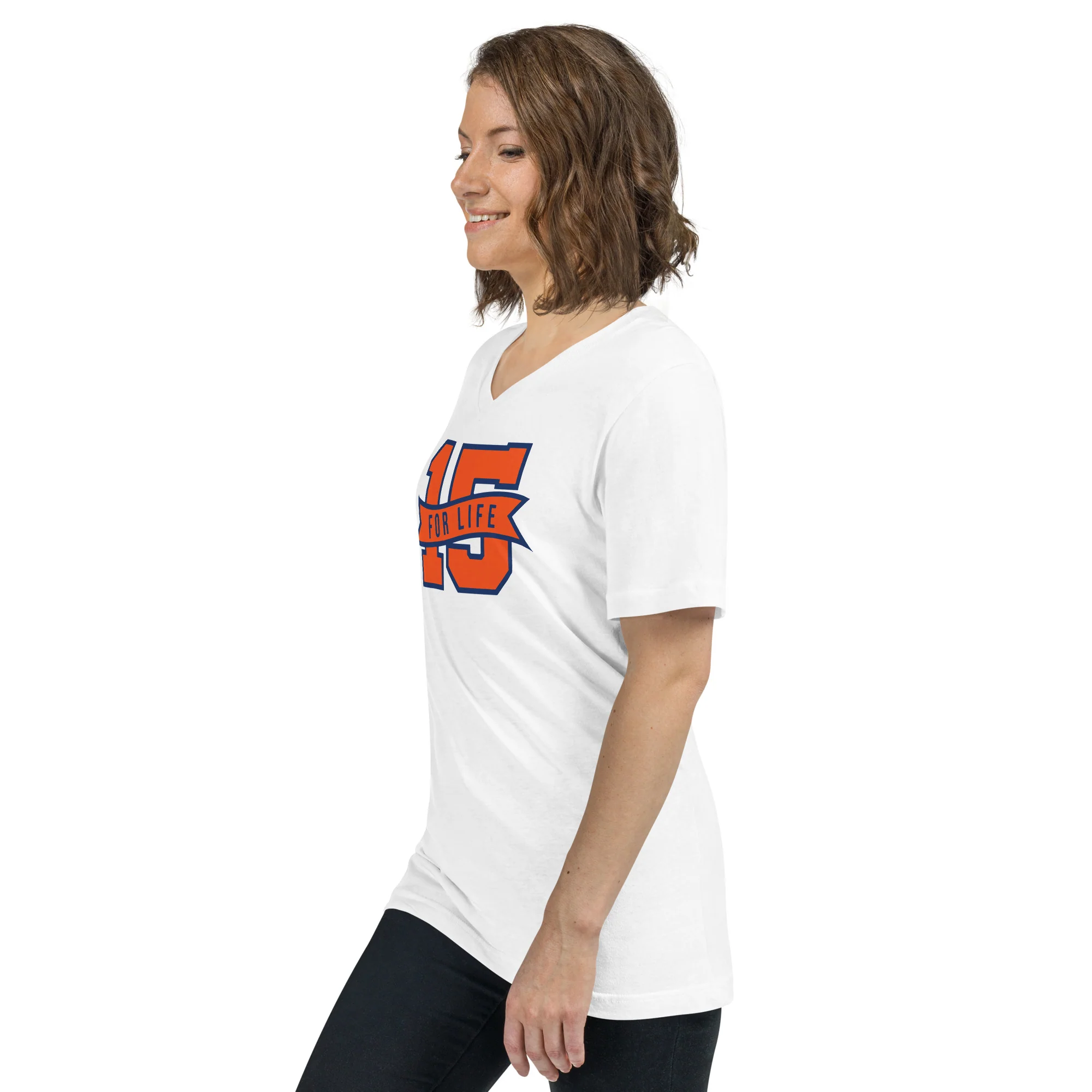 15 For Life Unisex V-Neck T-Shirt - Image 5