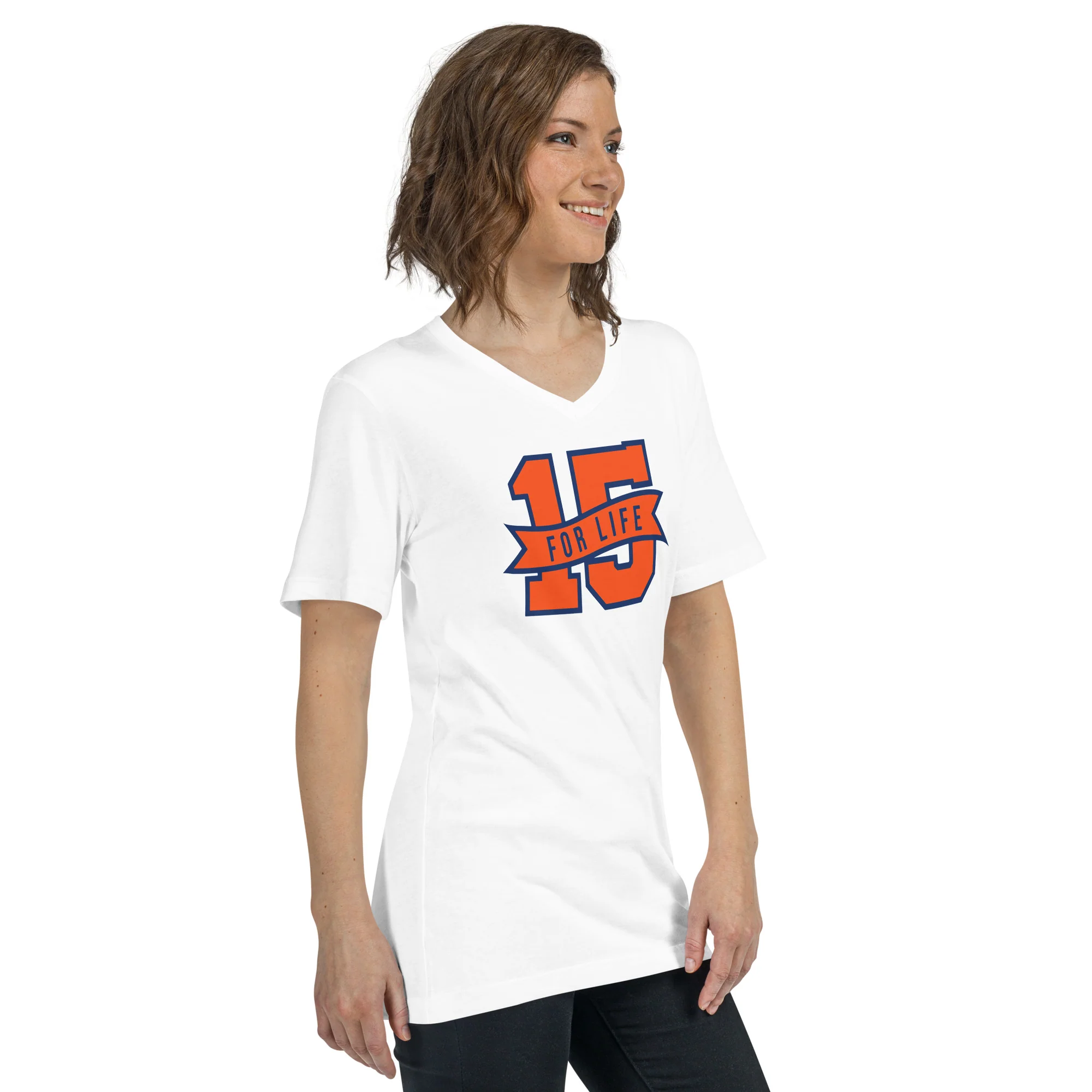 15 For Life Unisex V-Neck T-Shirt - Image 6