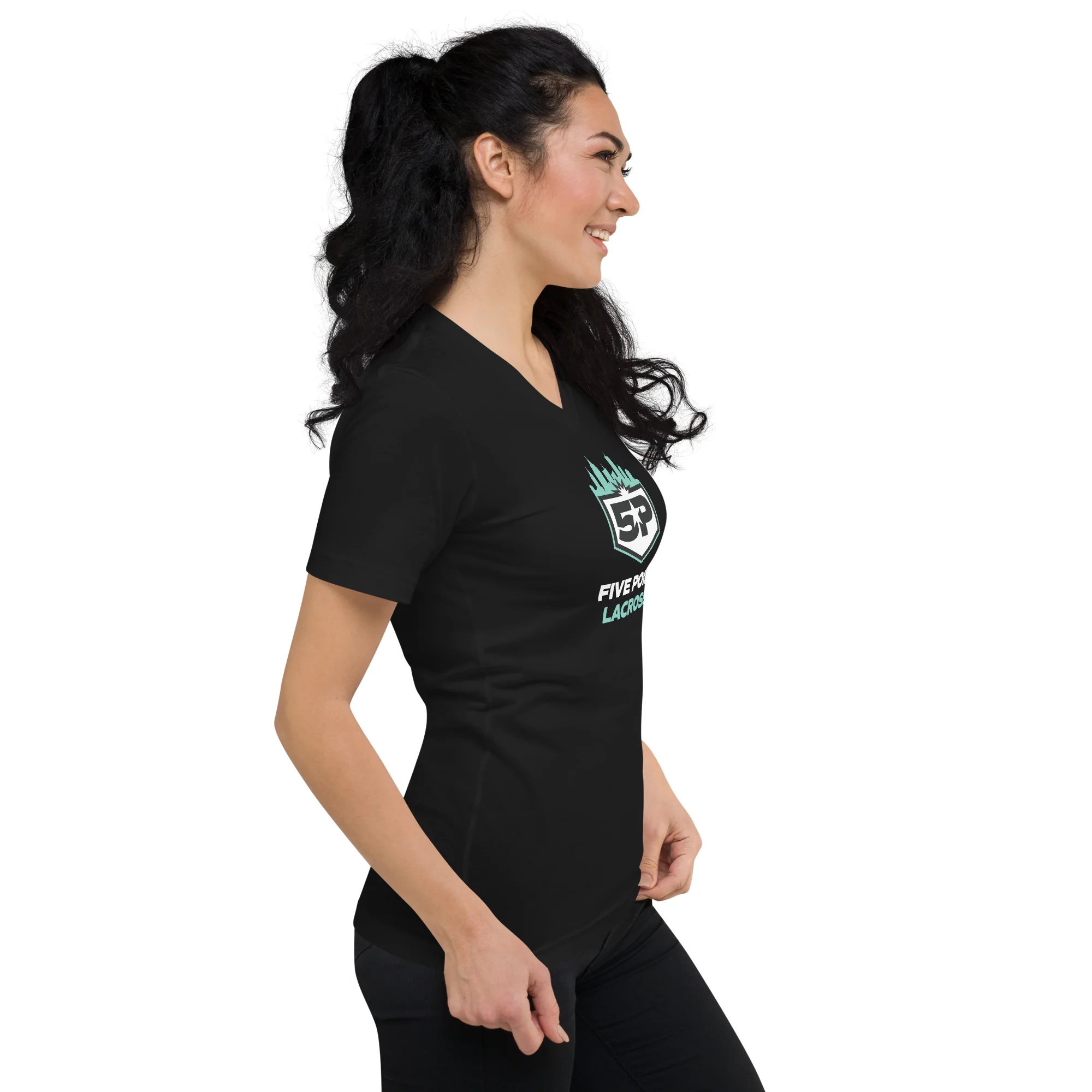 5P Unisex Short Sleeve V-Neck T-Shirt - Image 3