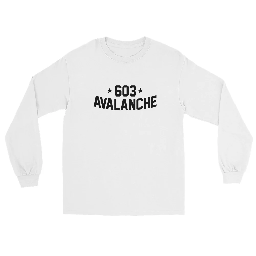 603 Avalanche Text Men’s Long Sleeve Shirt - Image 2