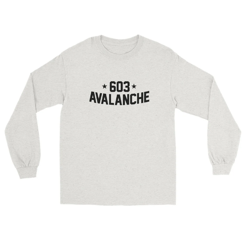 603 Avalanche Text Men’s Long Sleeve Shirt - Image 3