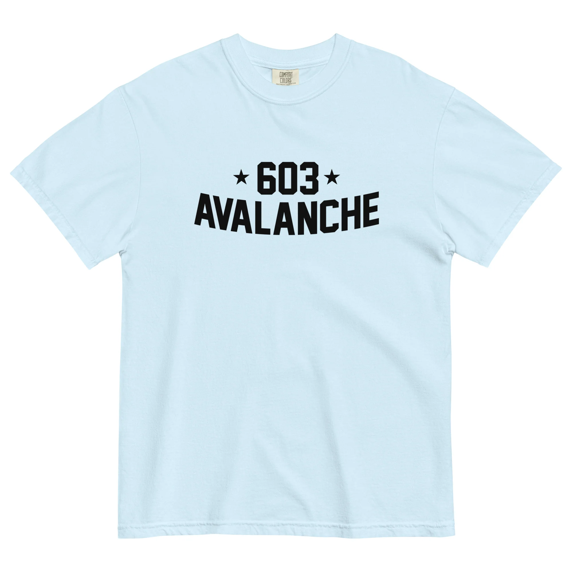 603 Avalanche Text Unisex Garment-dyed T-Shirt - Image 4