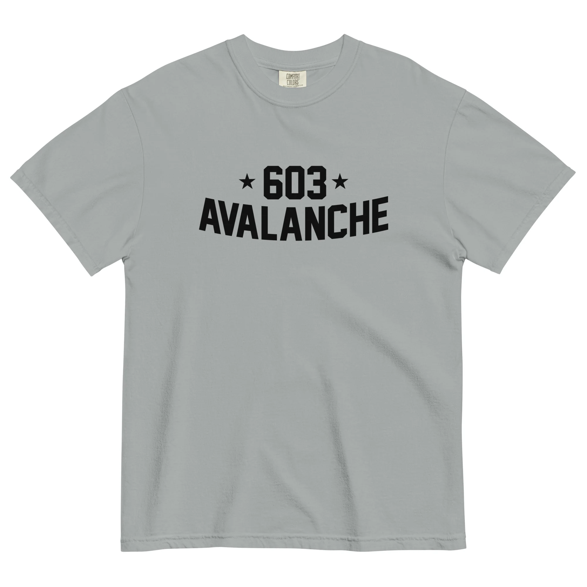 603 Avalanche Text Unisex Garment-dyed T-Shirt - Image 5