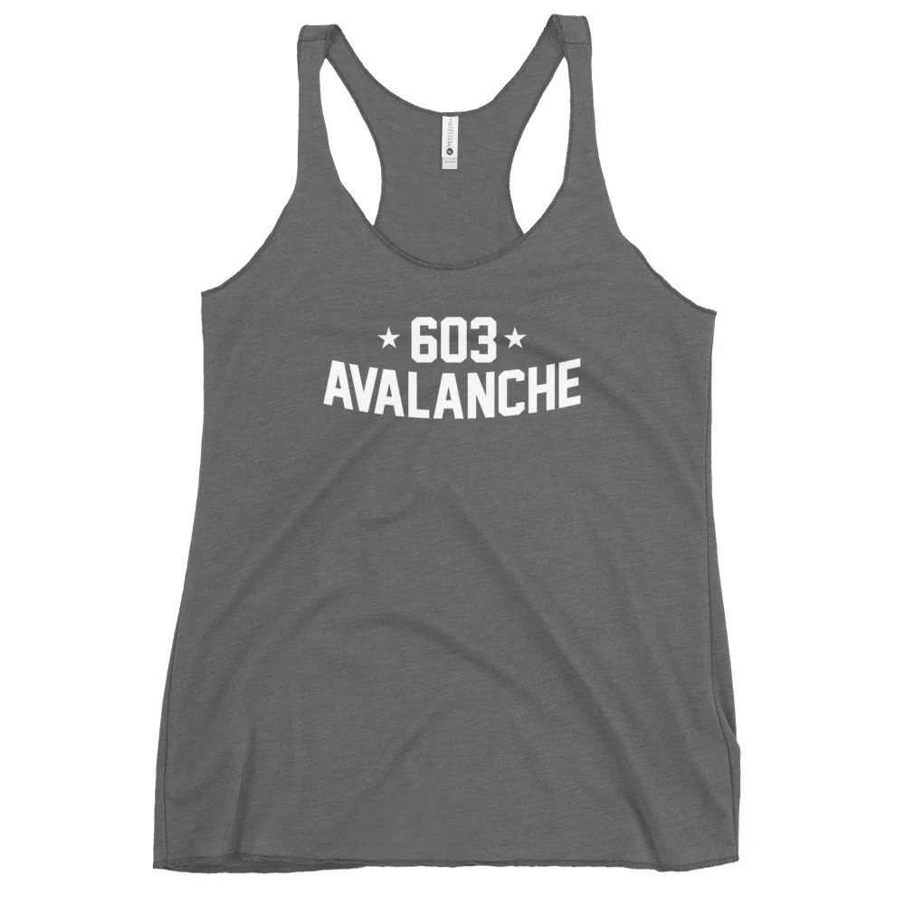 603 Avalanche Text Women's Racerback Tank
