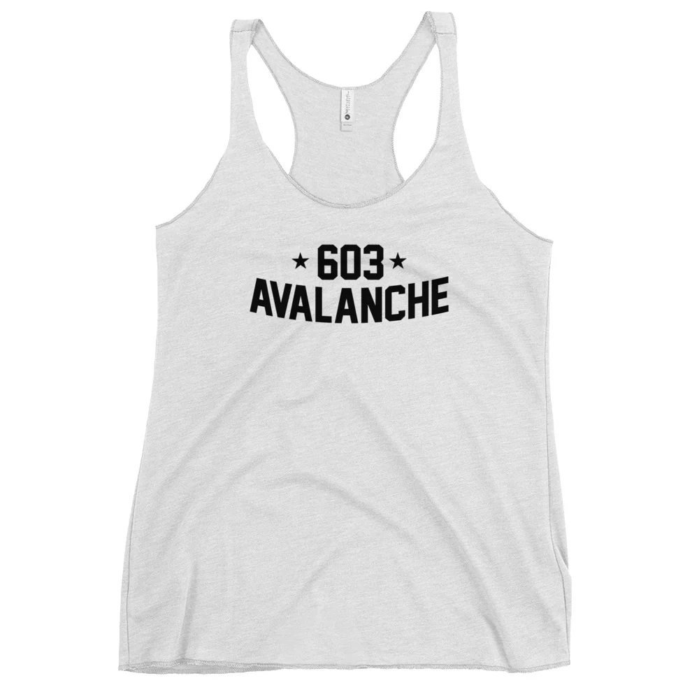 603 Avalanche Text Women's Racerback Tank - Image 3