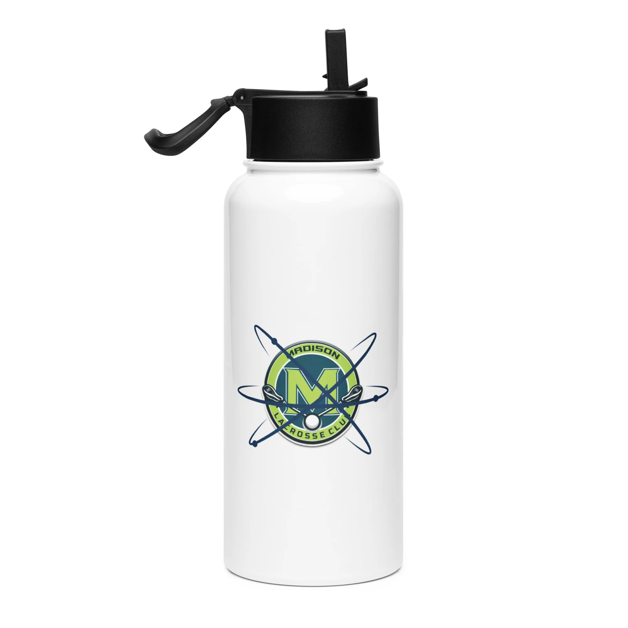 Atomics Stainless steel water bottle with a straw lid