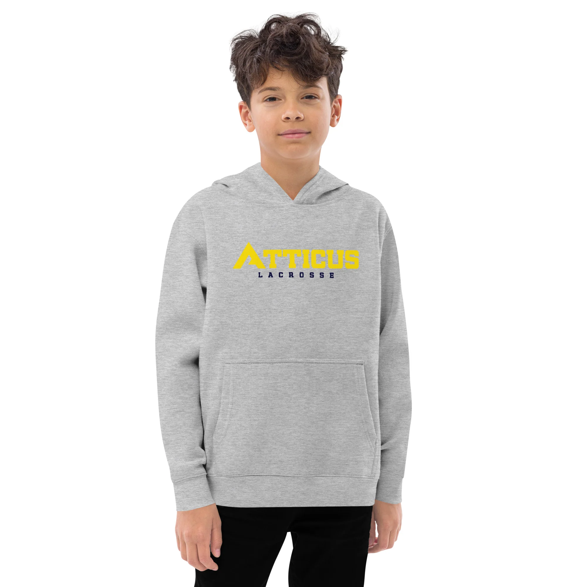 Atticus Script Youth Fleece Hoodie - Image 2