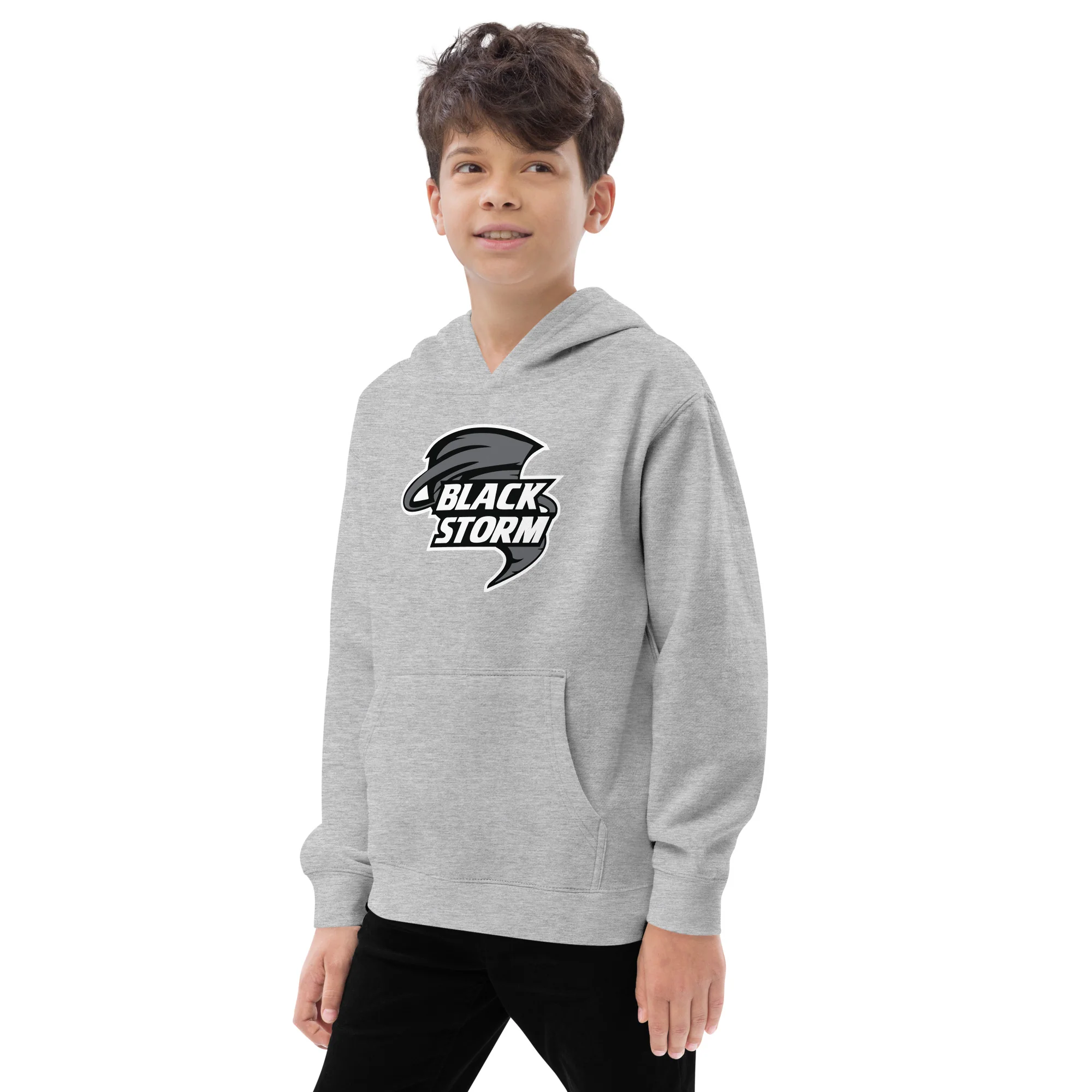 Black Storm YOUTH fleece hoodie - Image 4
