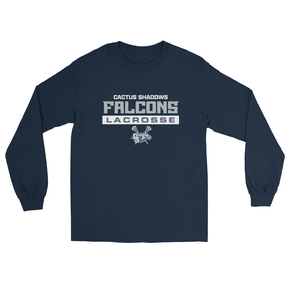 Cactus Shadows Text Menās Long Sleeve Shirt - Image 4