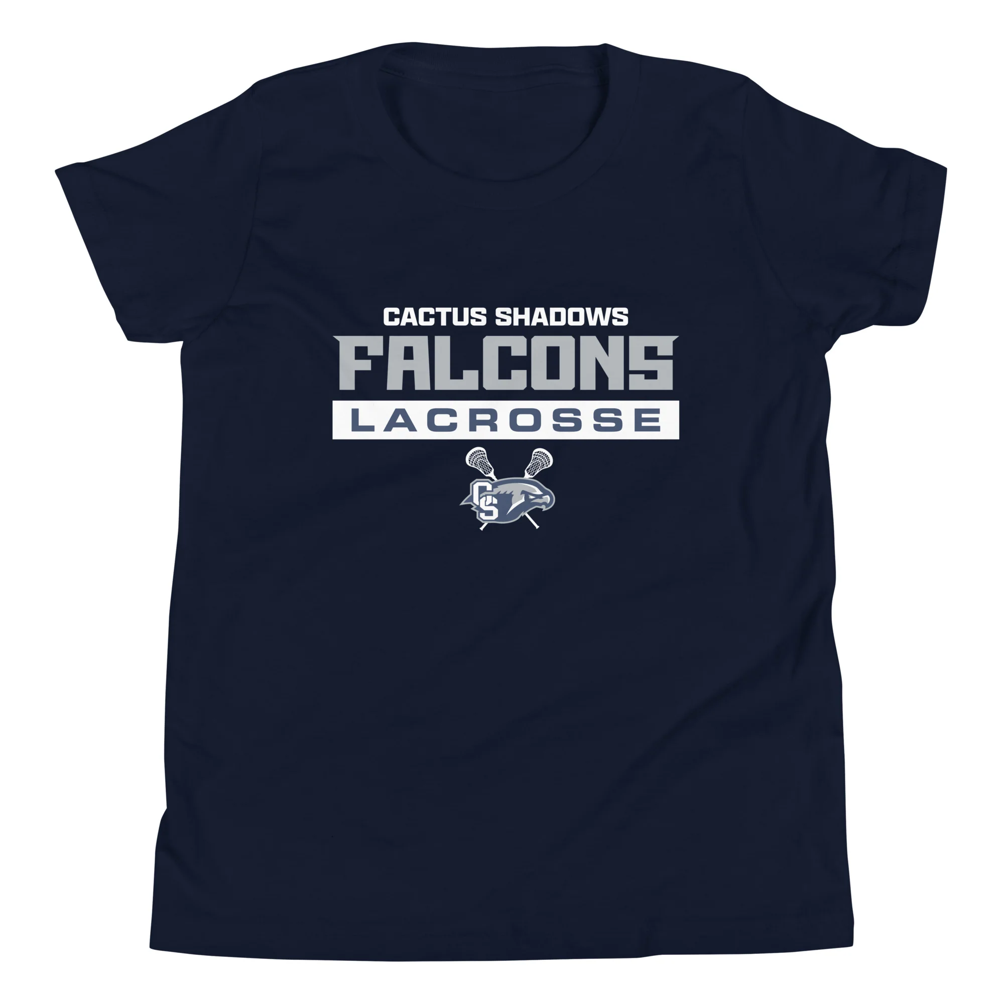 Cactus Shadows Text Youth Short Sleeve T-Shirt - Image 3