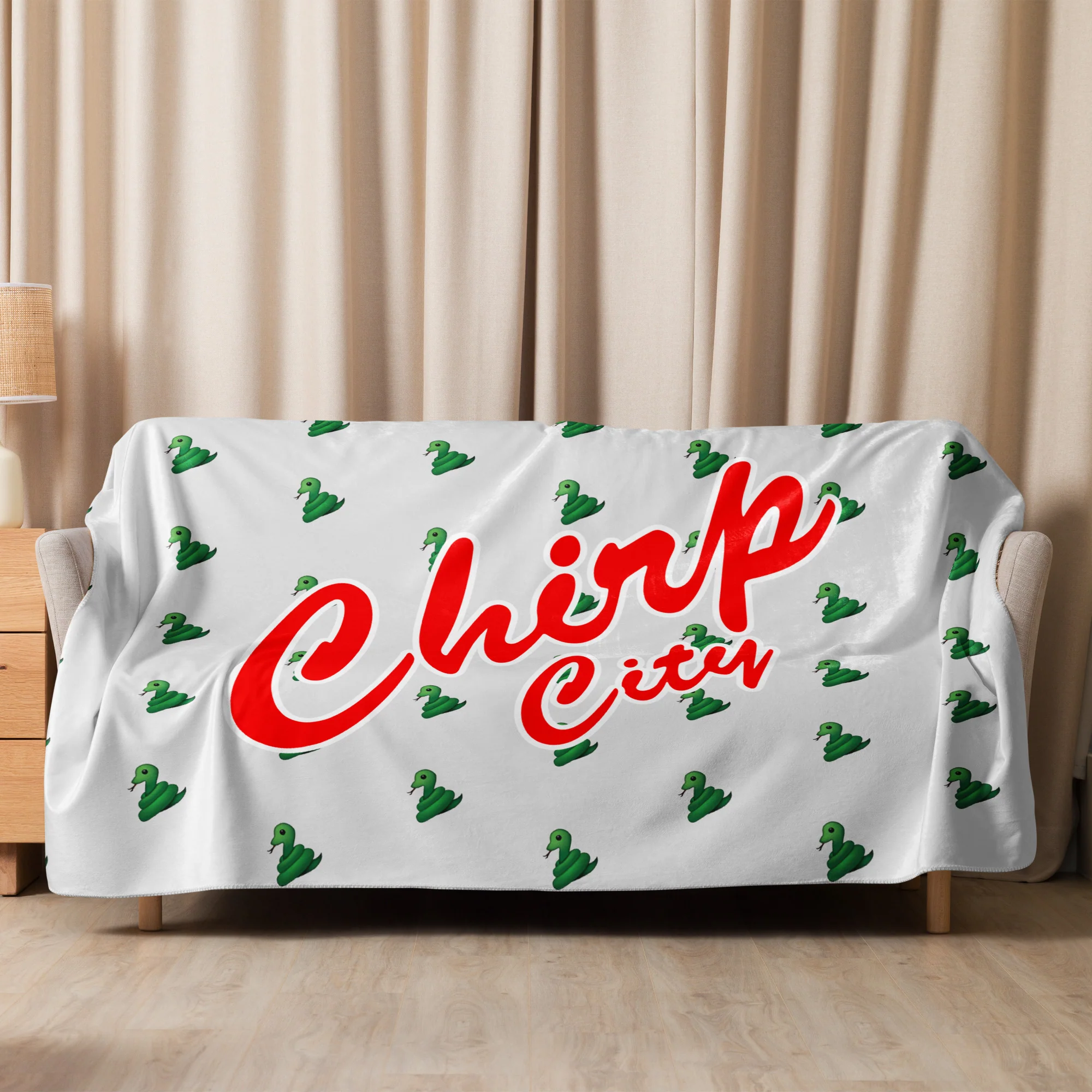 Chirp City Rattlesnake Sherpa blanket
