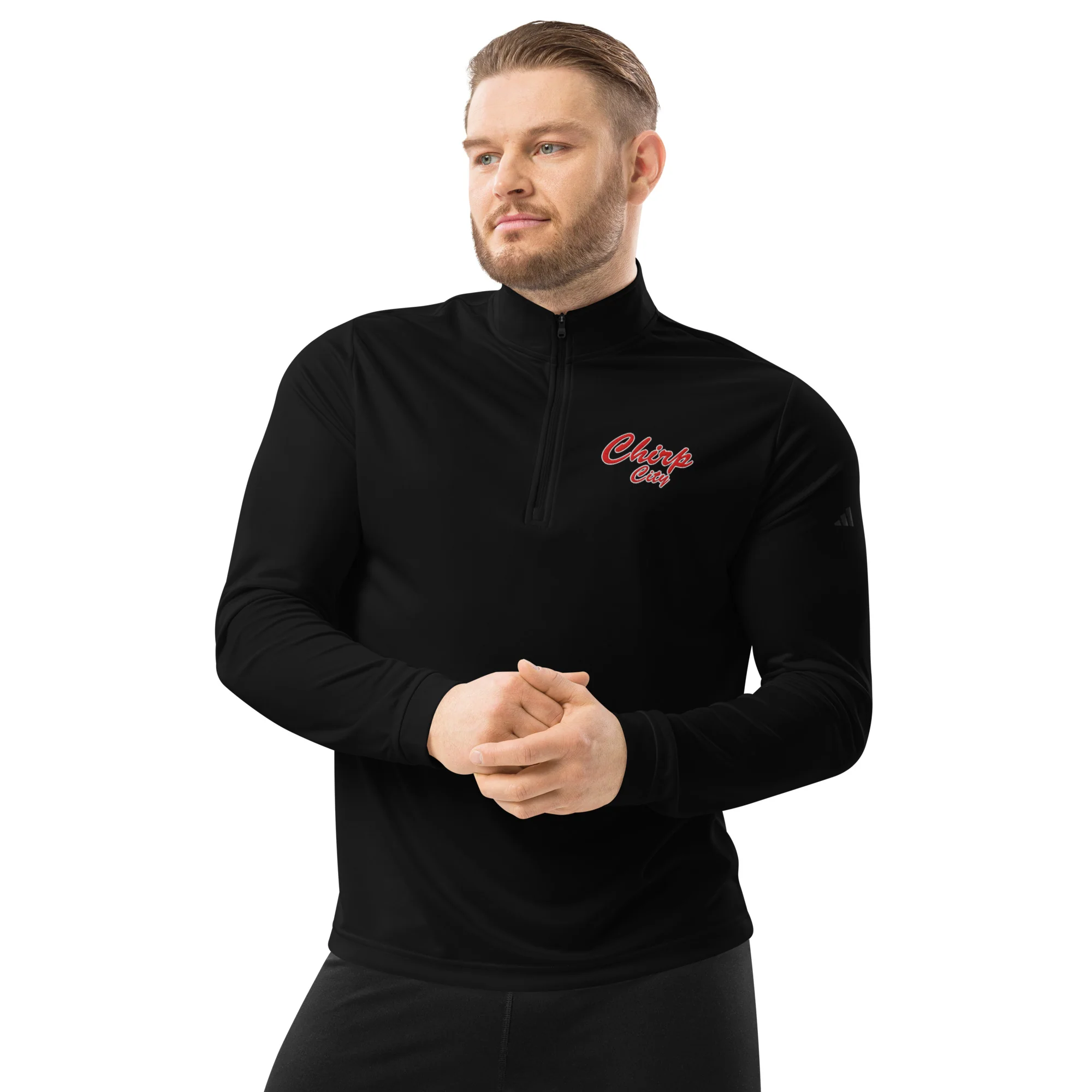 Chirp City Script Quarter zip pullover - Image 2