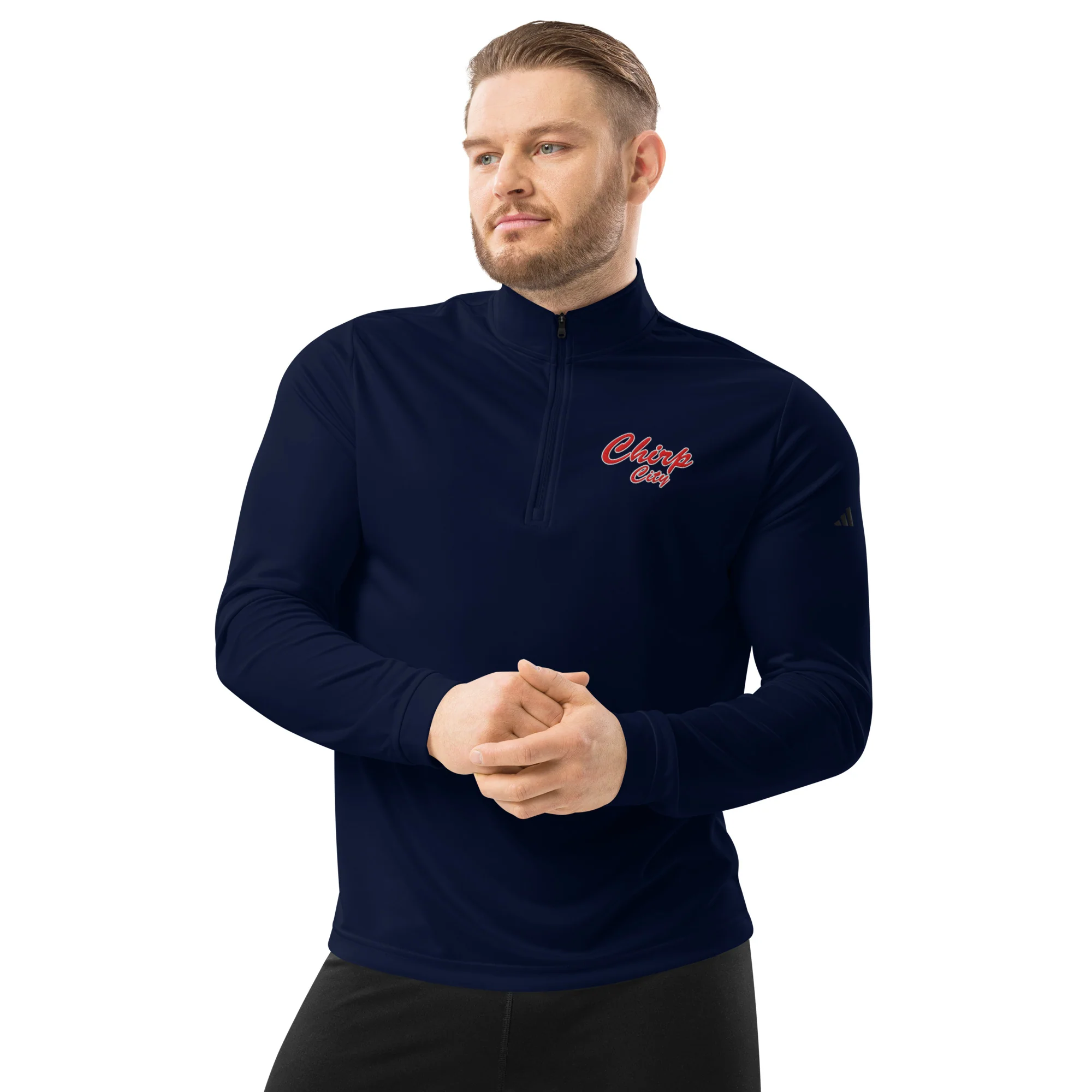 Chirp City Script Quarter zip pullover - Image 3