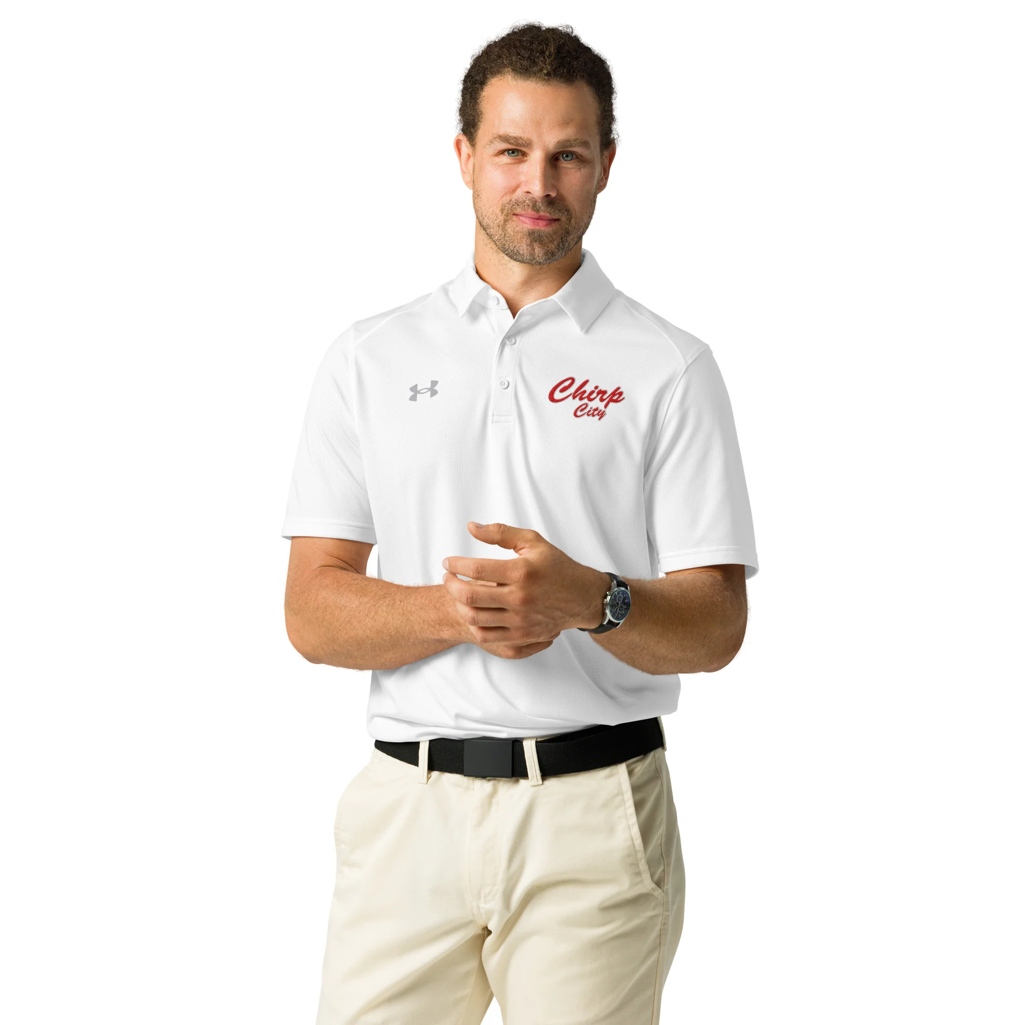 Chirp City Script Under Armour® men's polo - Image 4