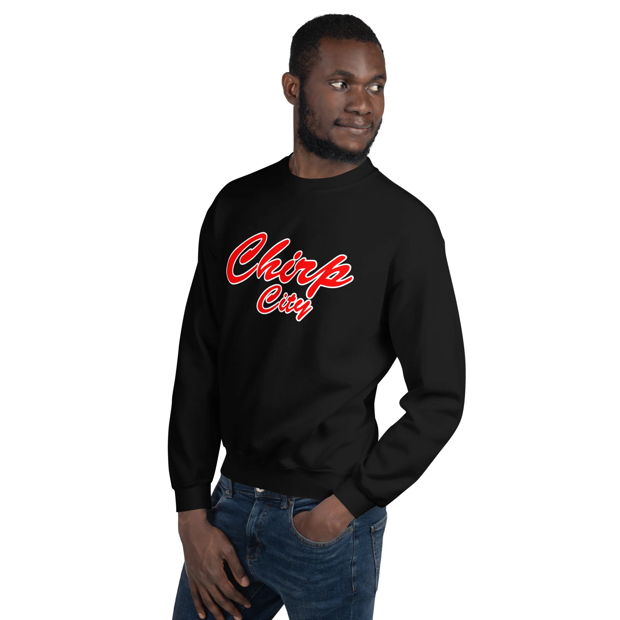 Chirp City Script Unisex Sweatshirt - Image 5