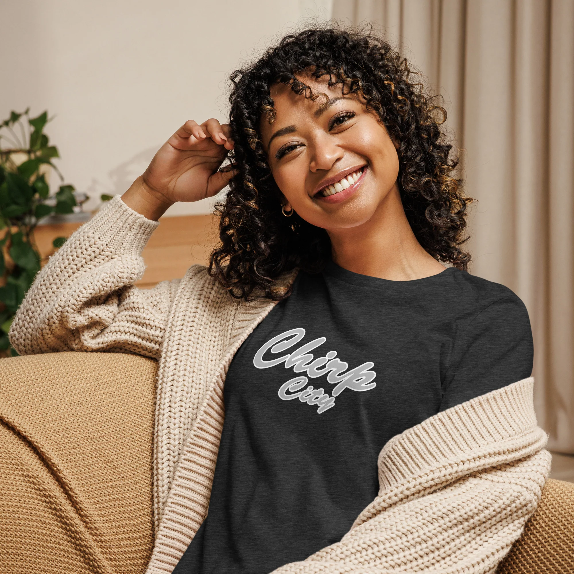 Chirp City Script Women's Relaxed T-Shirt