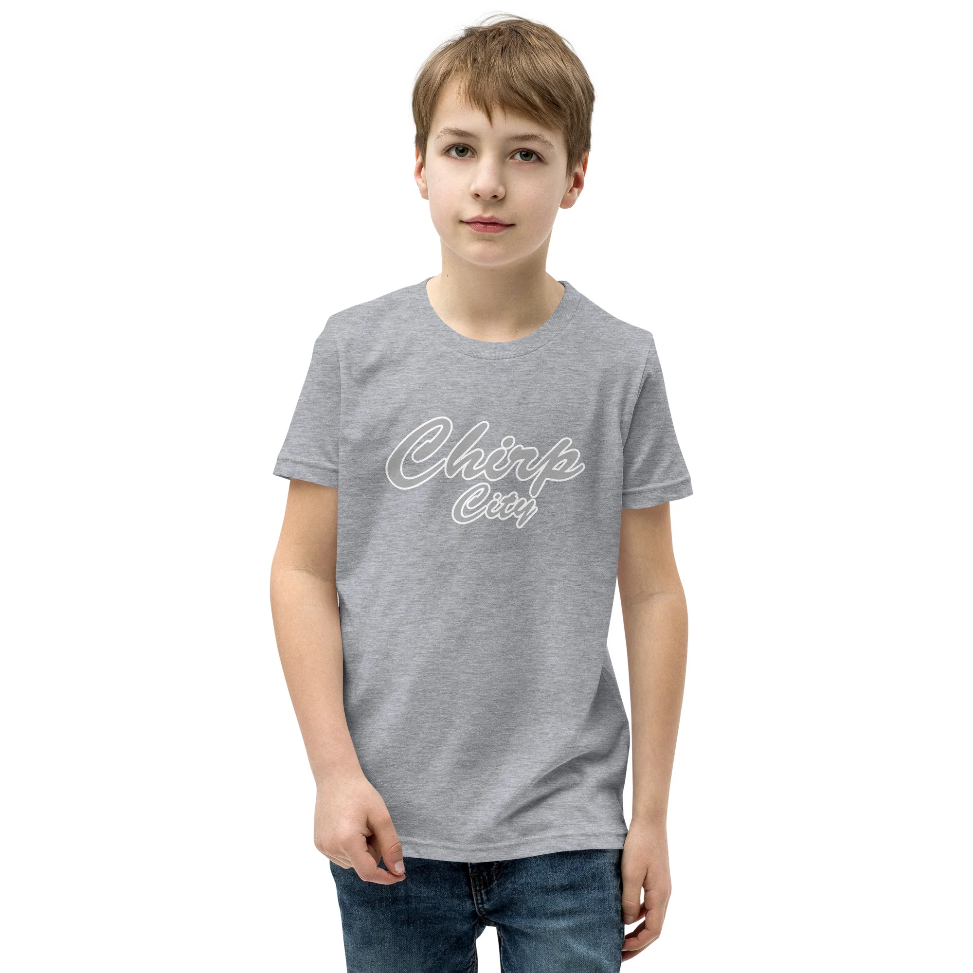 Chirp City Script Youth Short Sleeve T-Shirt - Image 6