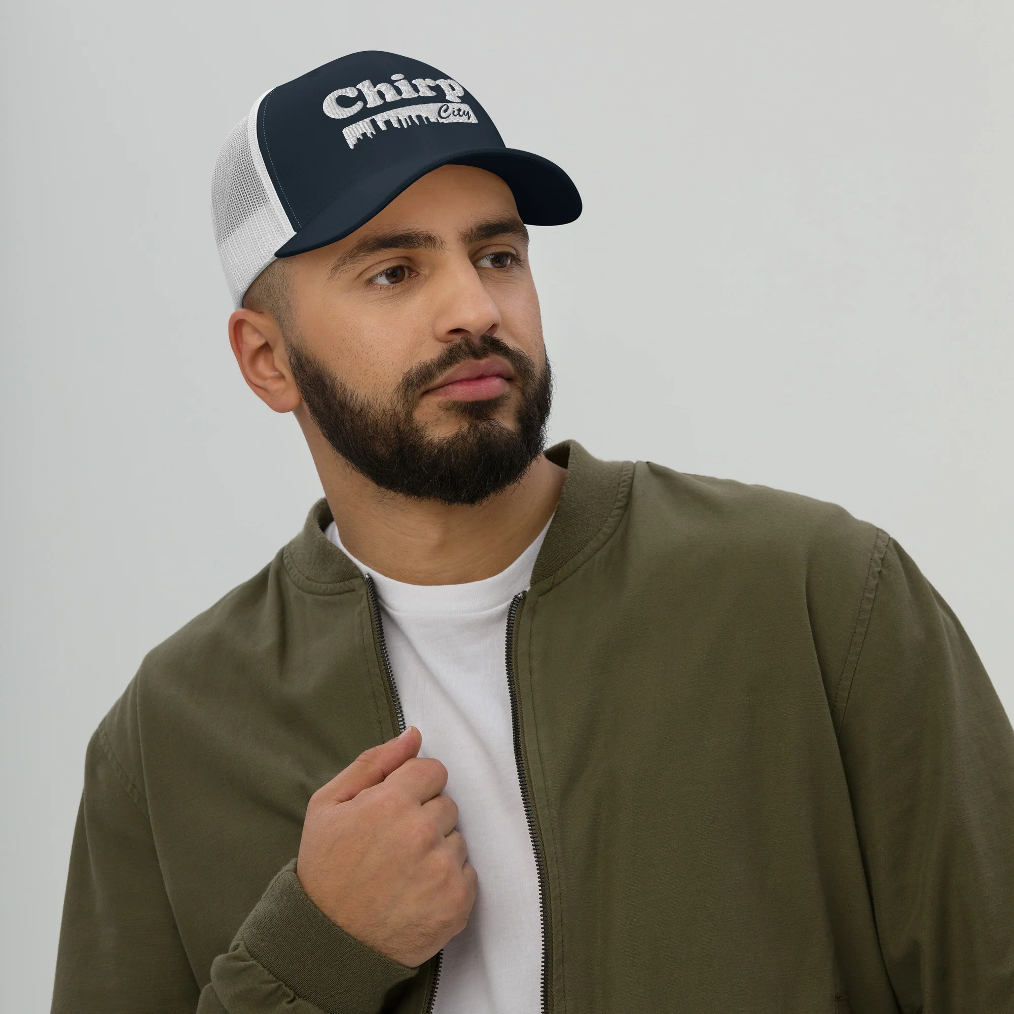 Chirp City Skyline Trucker Cap - Image 2