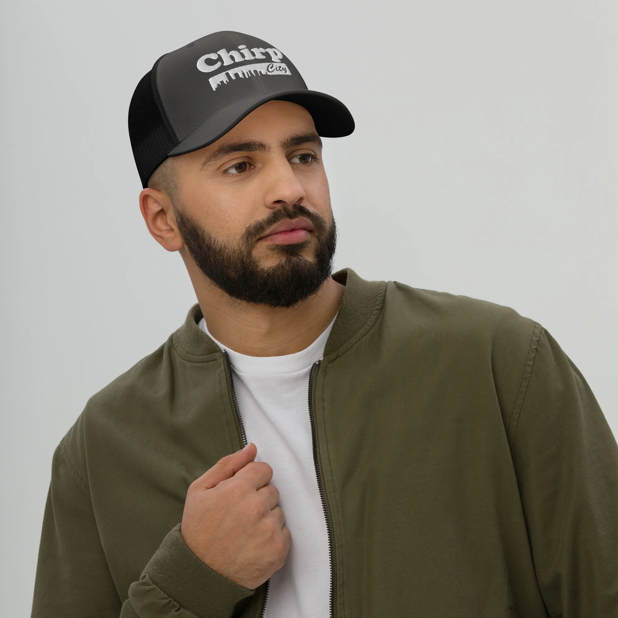 Chirp City Skyline Trucker Cap - Image 3