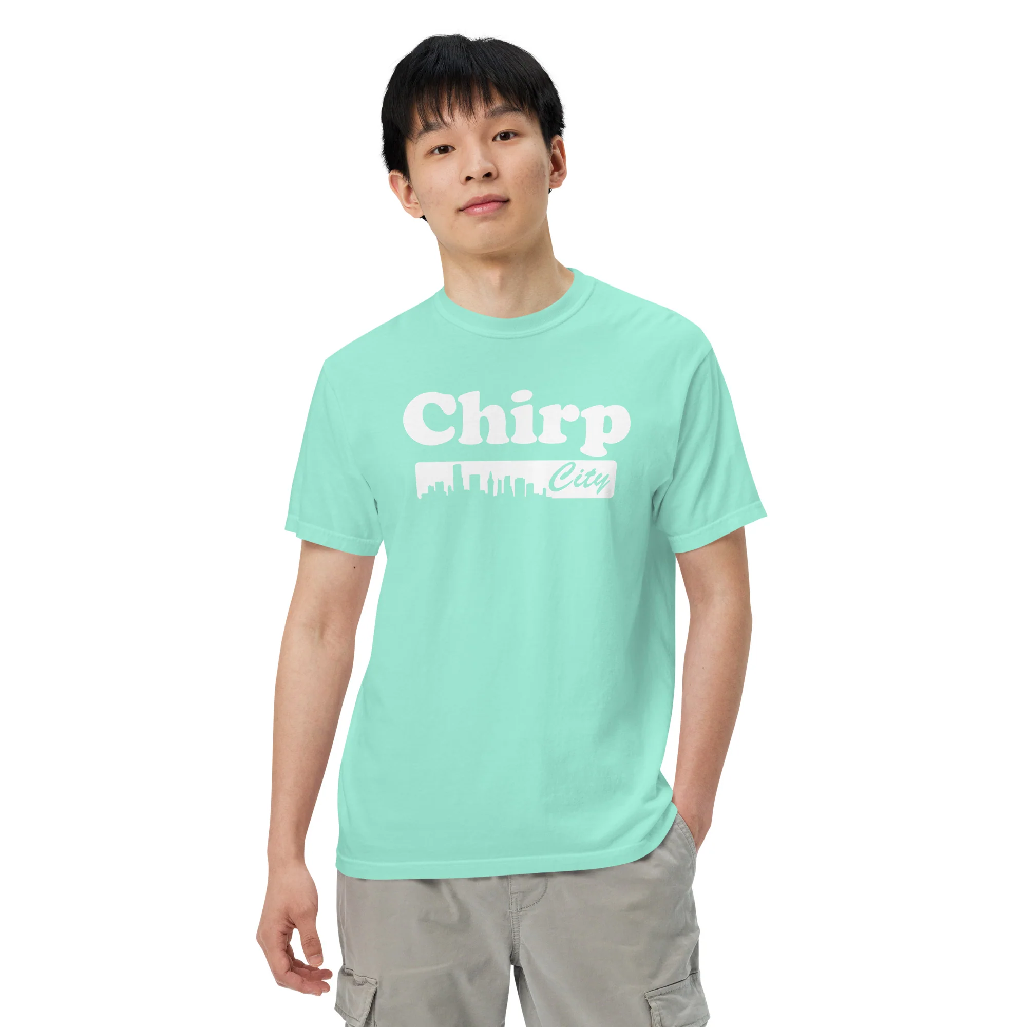 Chirp City Skyline Unisex garment-dyed heavyweight t-shirt
