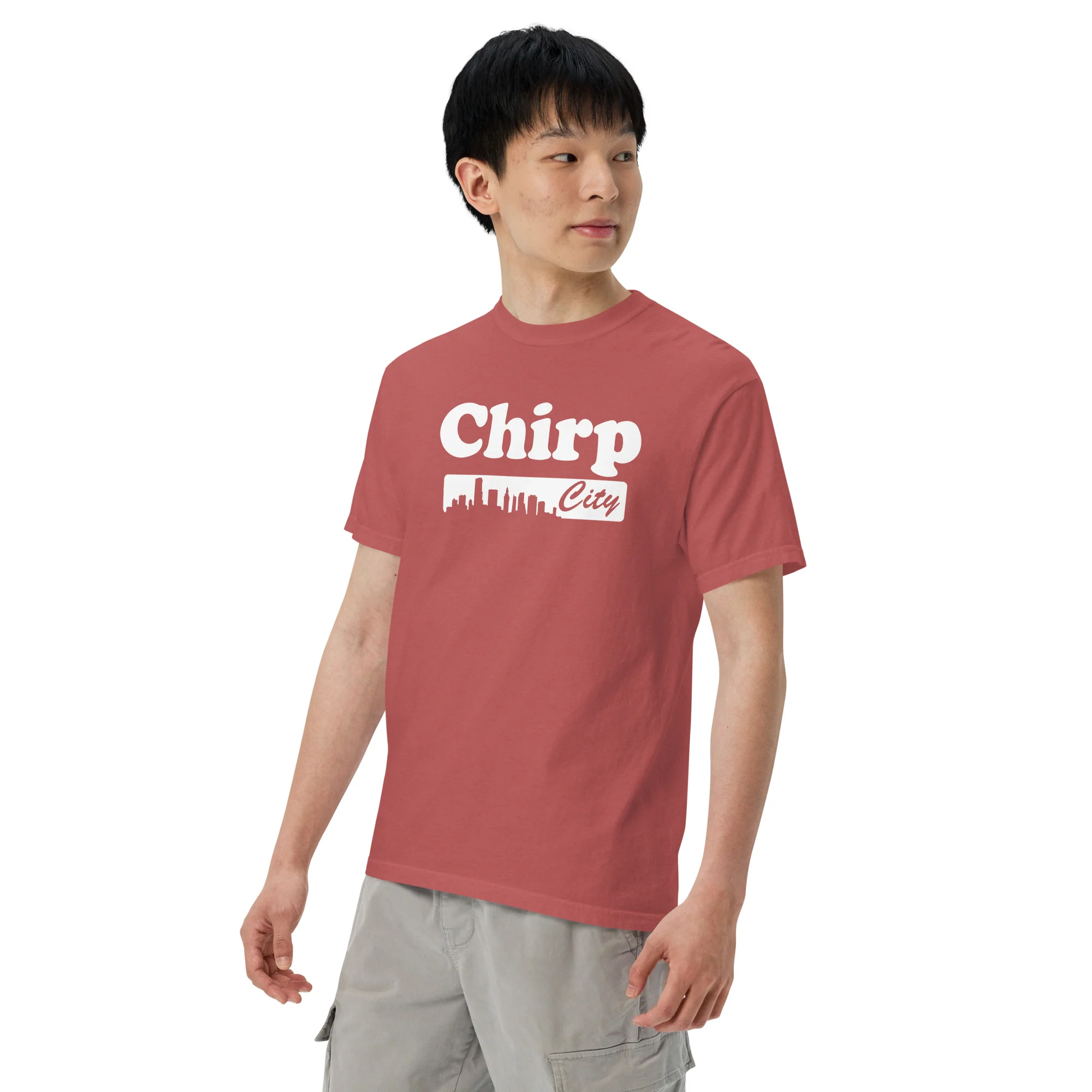 Chirp City Skyline Unisex garment-dyed heavyweight t-shirt - Image 13