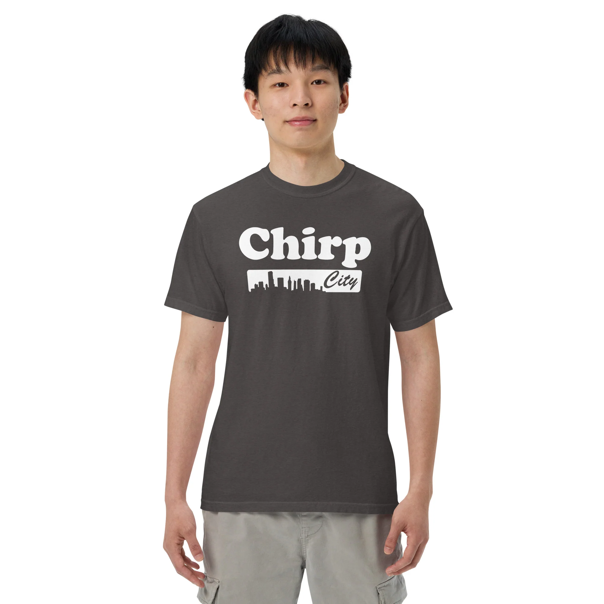 Chirp City Skyline Unisex garment-dyed heavyweight t-shirt - Image 14