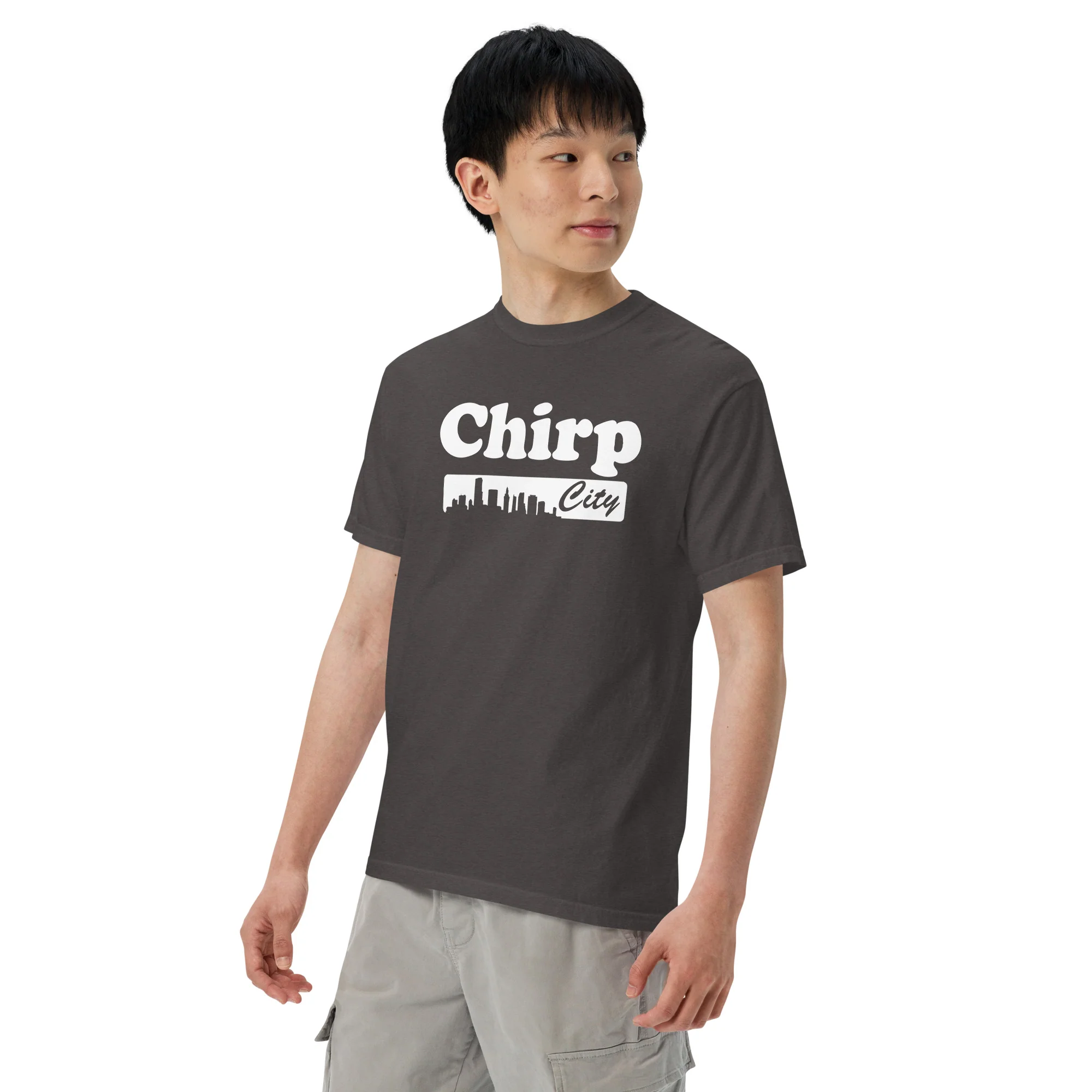 Chirp City Skyline Unisex garment-dyed heavyweight t-shirt - Image 17