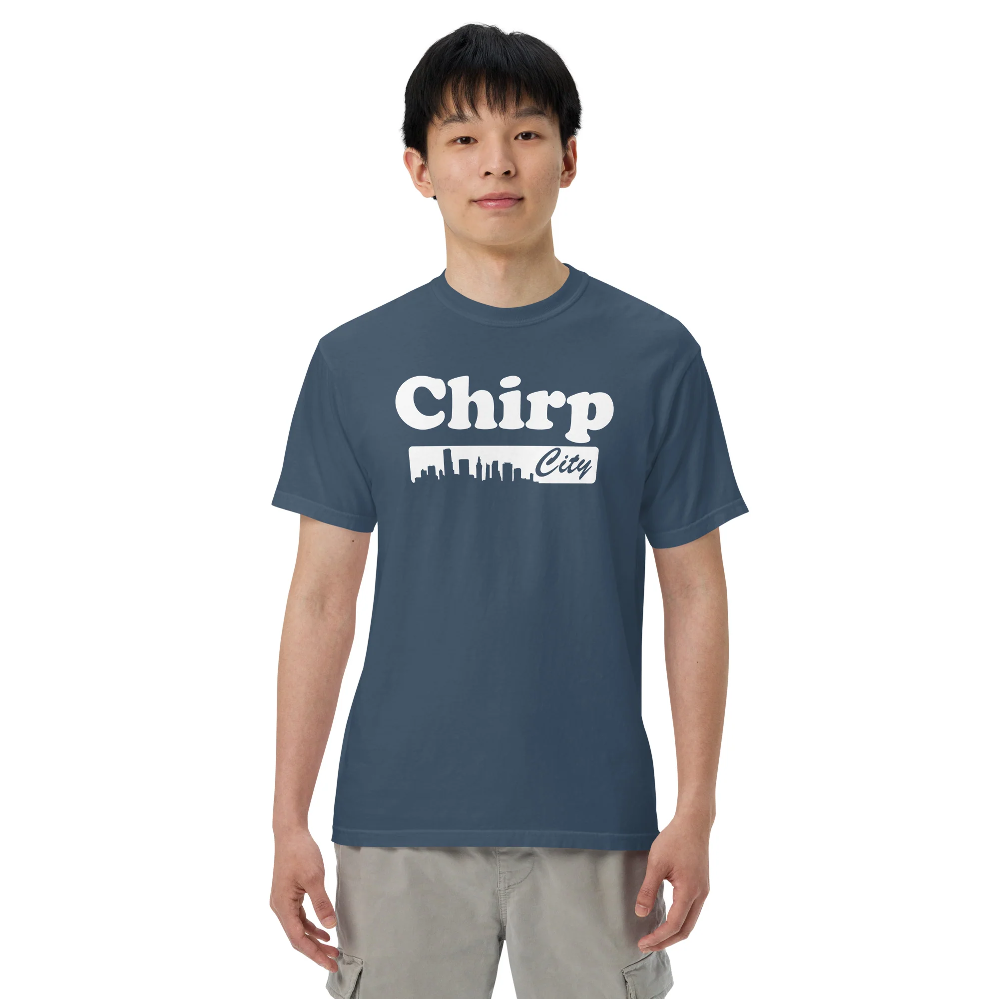 Chirp City Skyline Unisex garment-dyed heavyweight t-shirt - Image 21