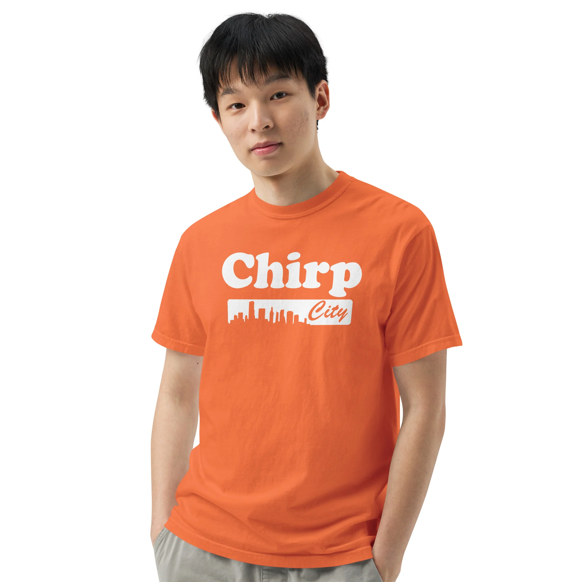 Chirp City Skyline Unisex garment-dyed heavyweight t-shirt - Image 27