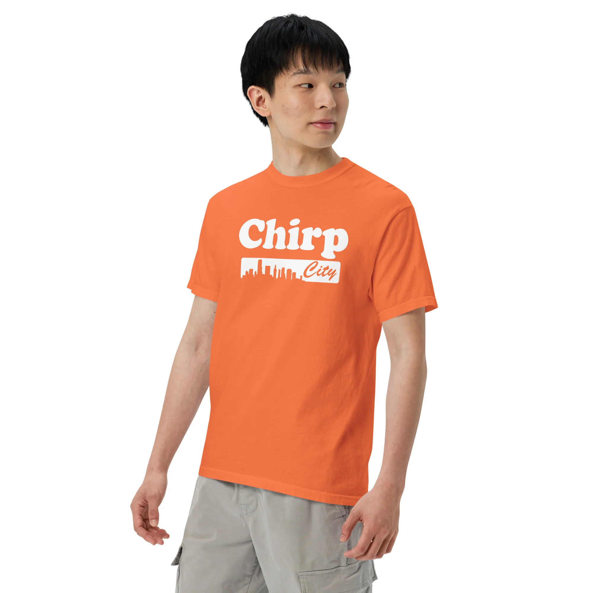 Chirp City Skyline Unisex garment-dyed heavyweight t-shirt - Image 28