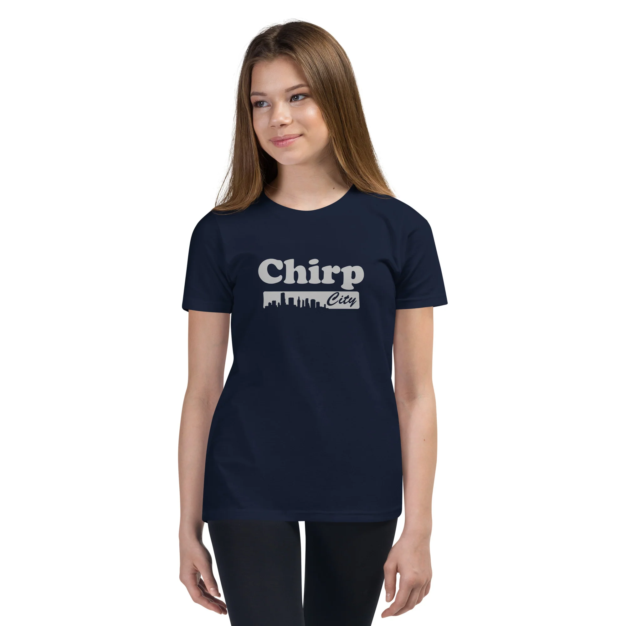 Chirp City Skyline Youth Short Sleeve T-Shirt - Image 3