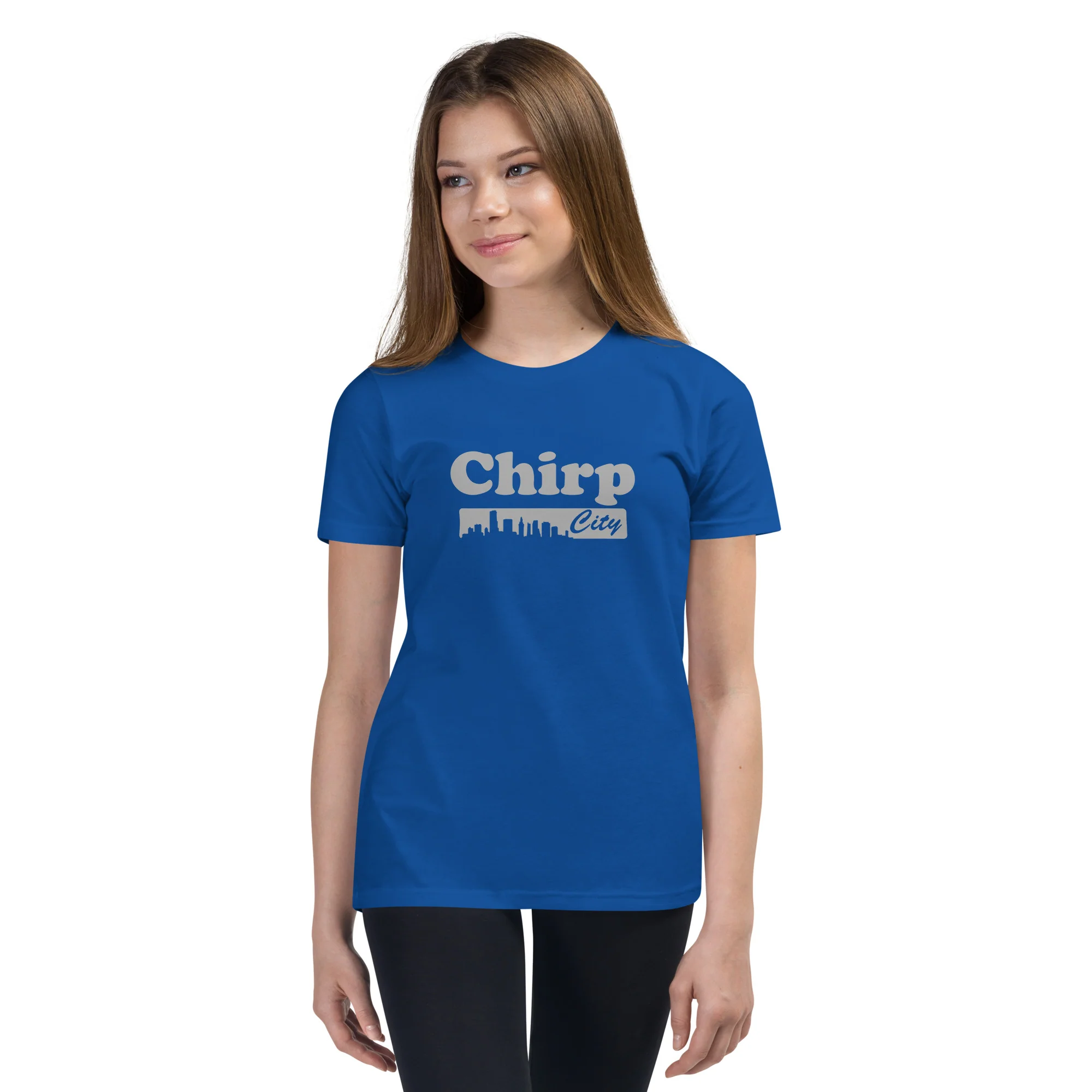 Chirp City Skyline Youth Short Sleeve T-Shirt - Image 4