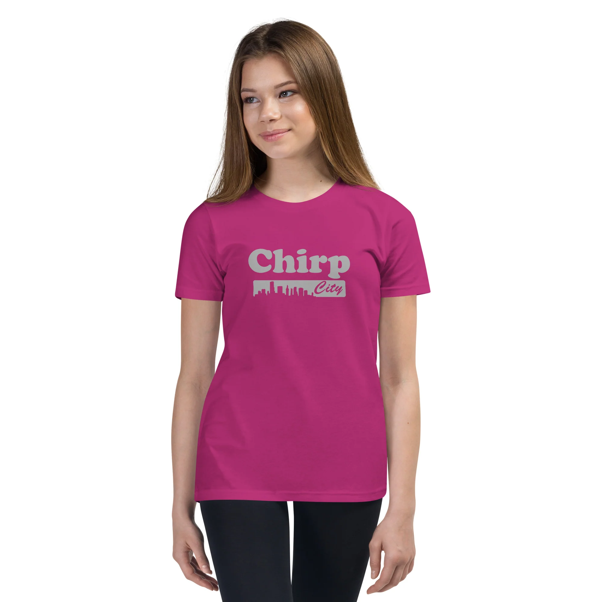 Chirp City Skyline Youth Short Sleeve T-Shirt - Image 5