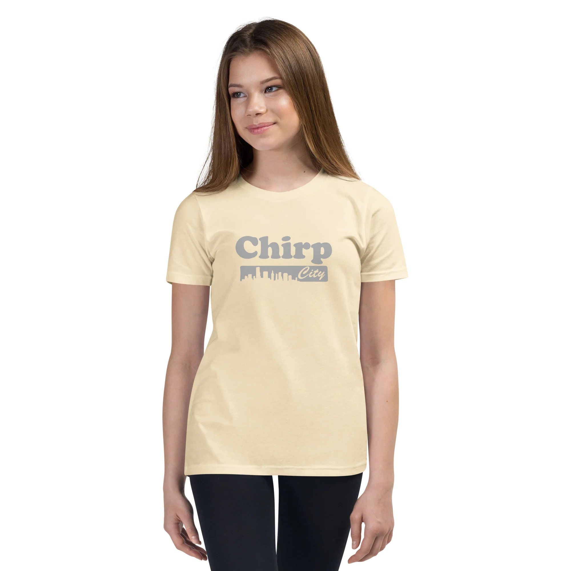 Chirp City Skyline Youth Short Sleeve T-Shirt - Image 8