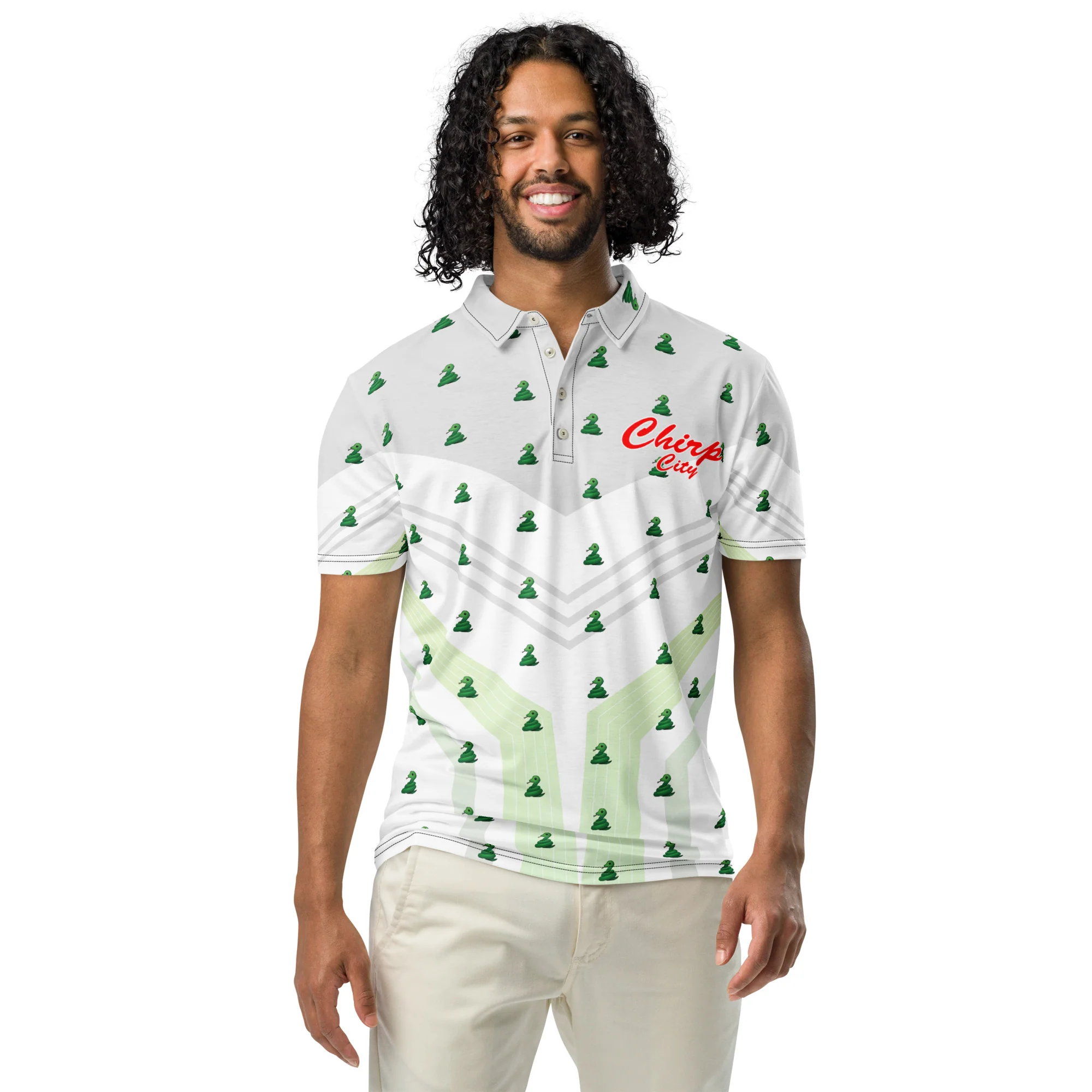 Chirp City Sublimated Men’s slim fit polo