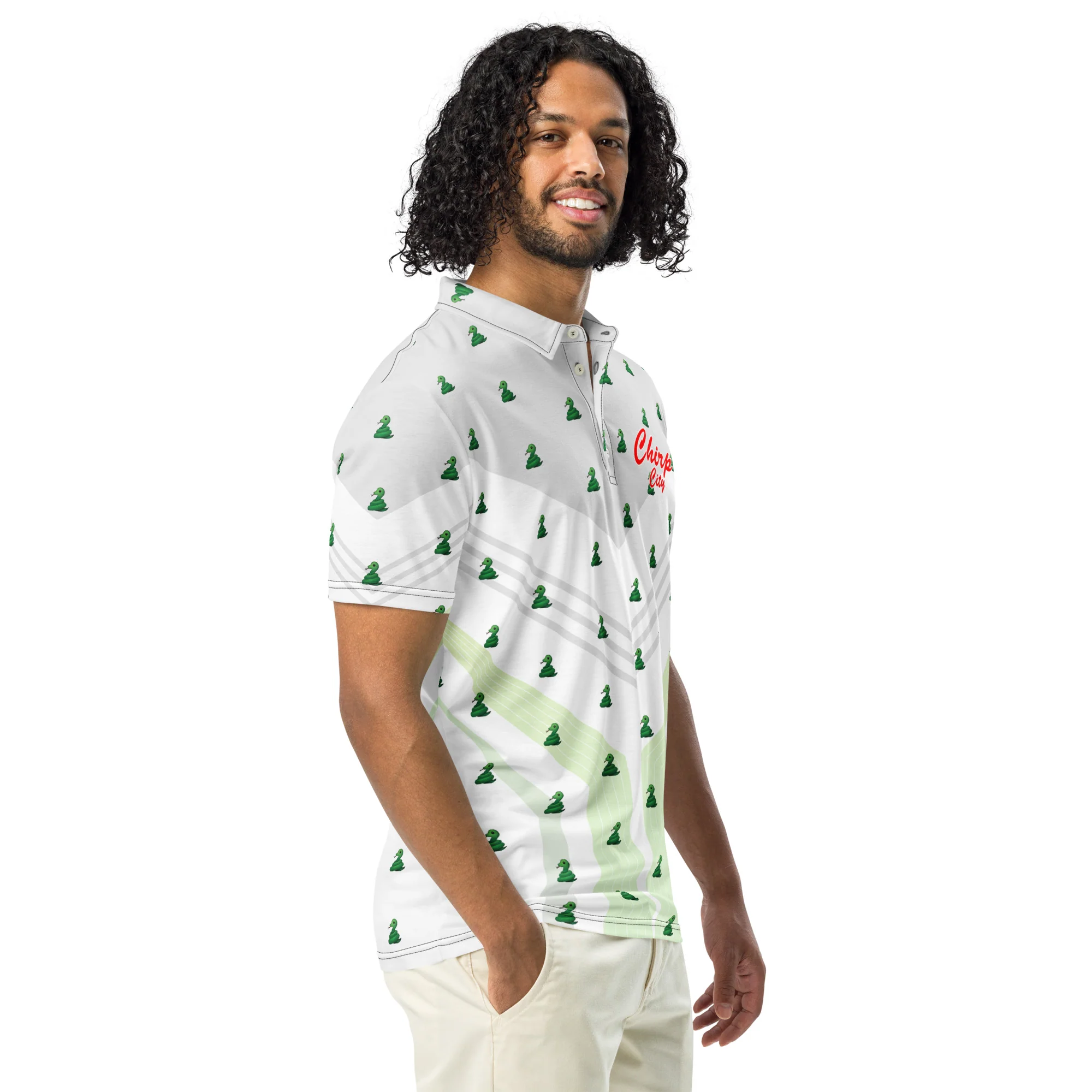 Chirp City Sublimated Men’s slim fit polo - Image 2
