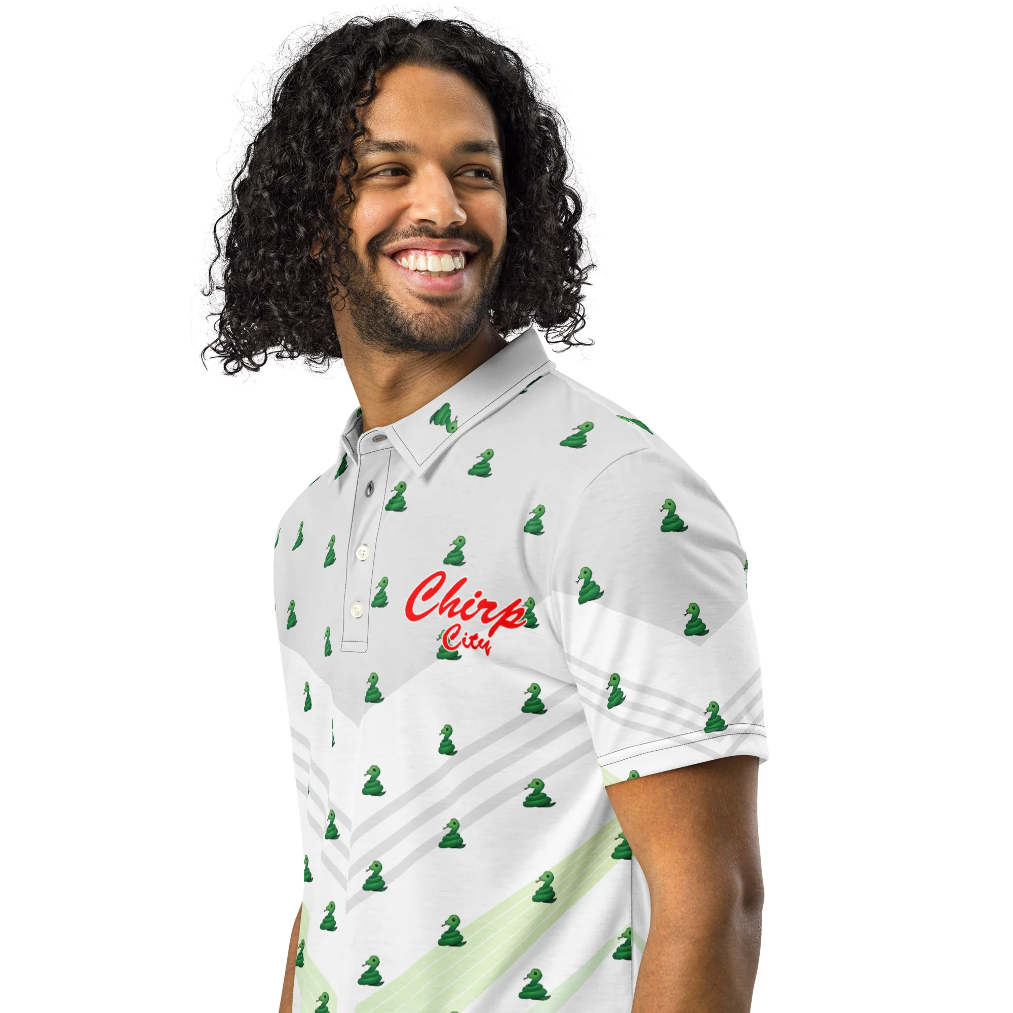 Chirp City Sublimated Men’s slim fit polo - Image 3