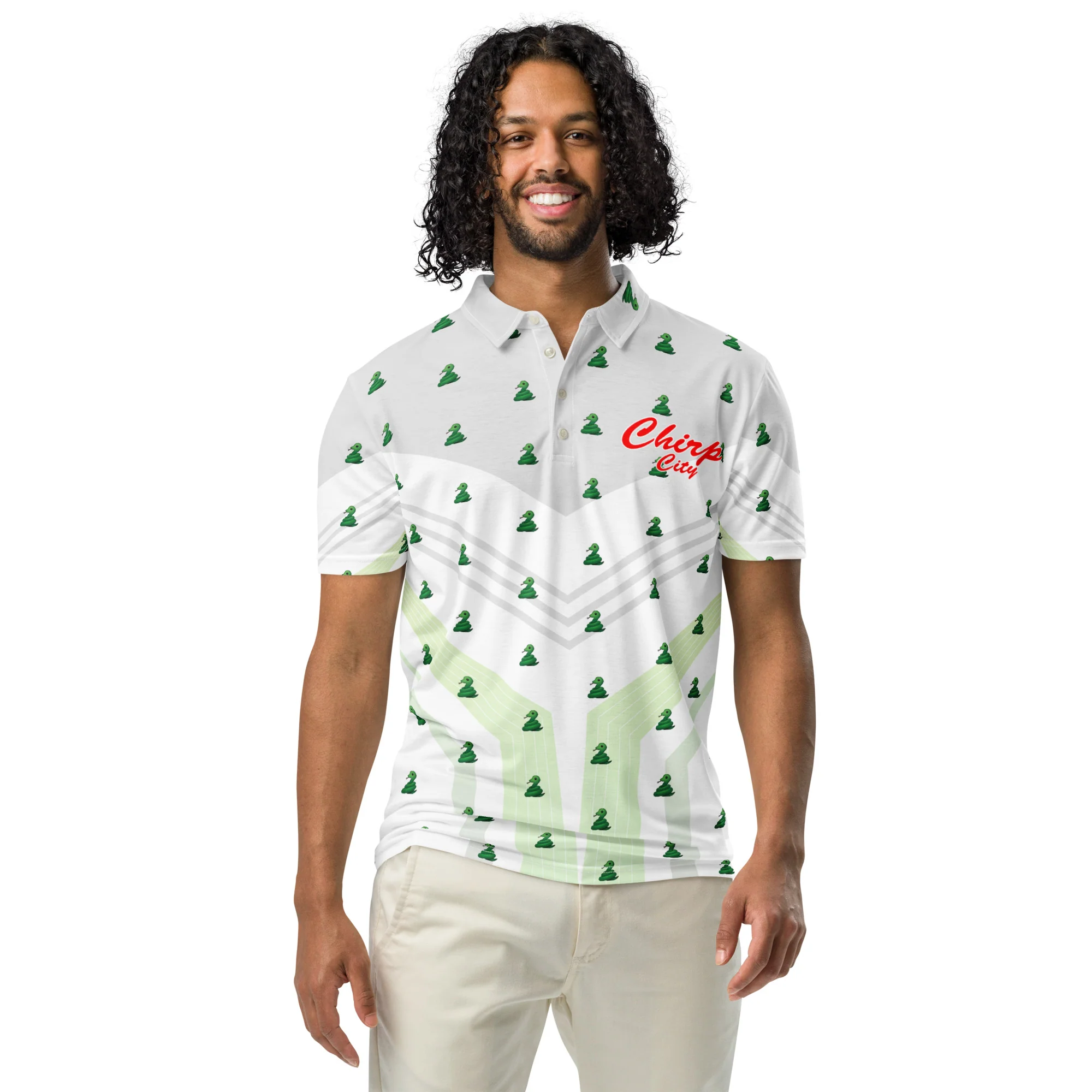 Chirp City Sublimated Men’s slim fit polo - Image 5