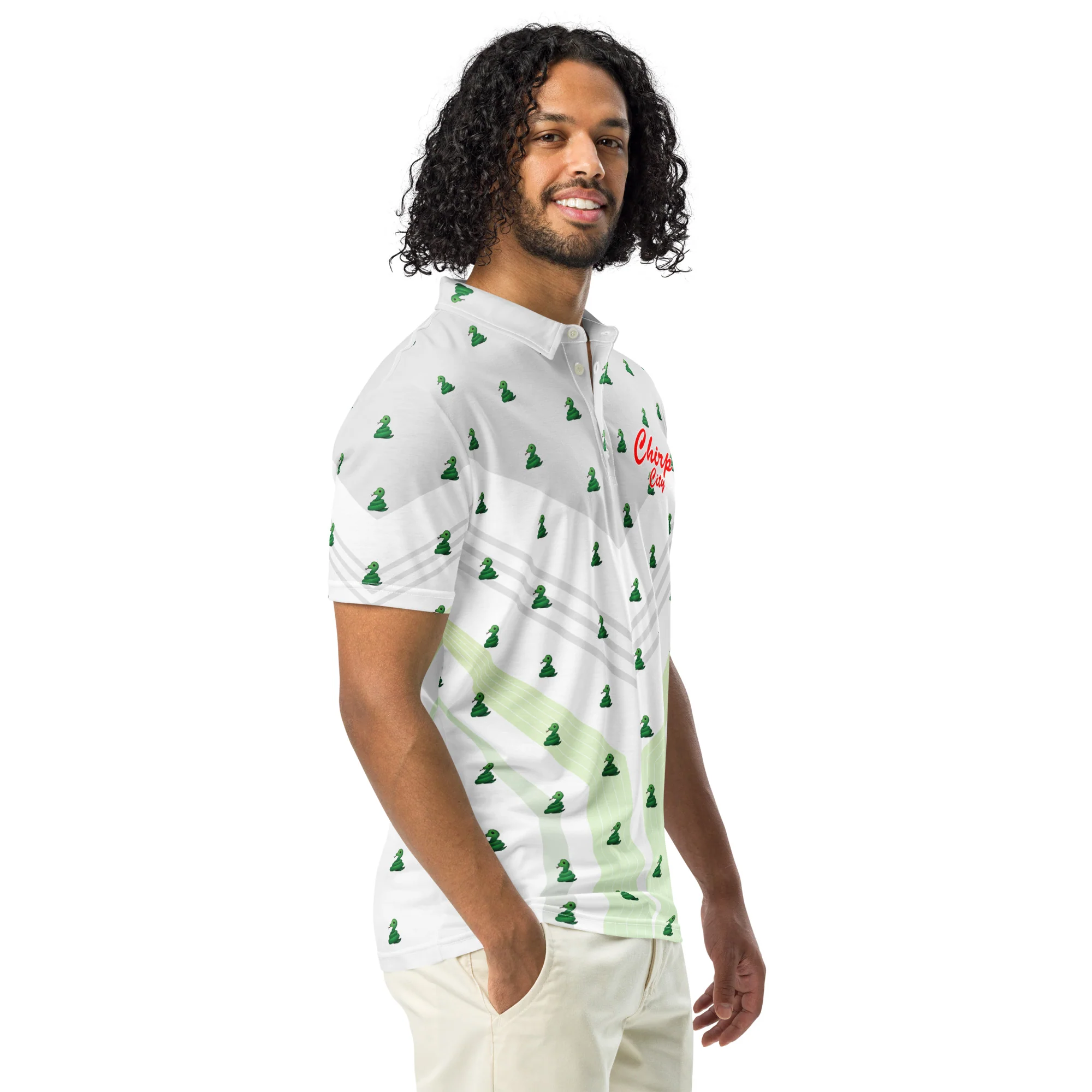 Chirp City Sublimated Men’s slim fit polo - Image 6