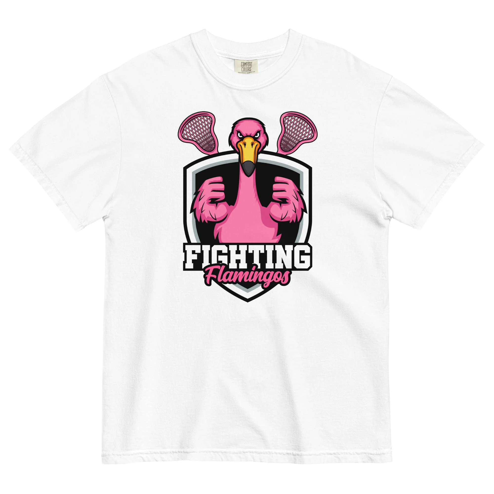 Flamingos Unisex garment-dyed heavyweight t-shirt - Image 4