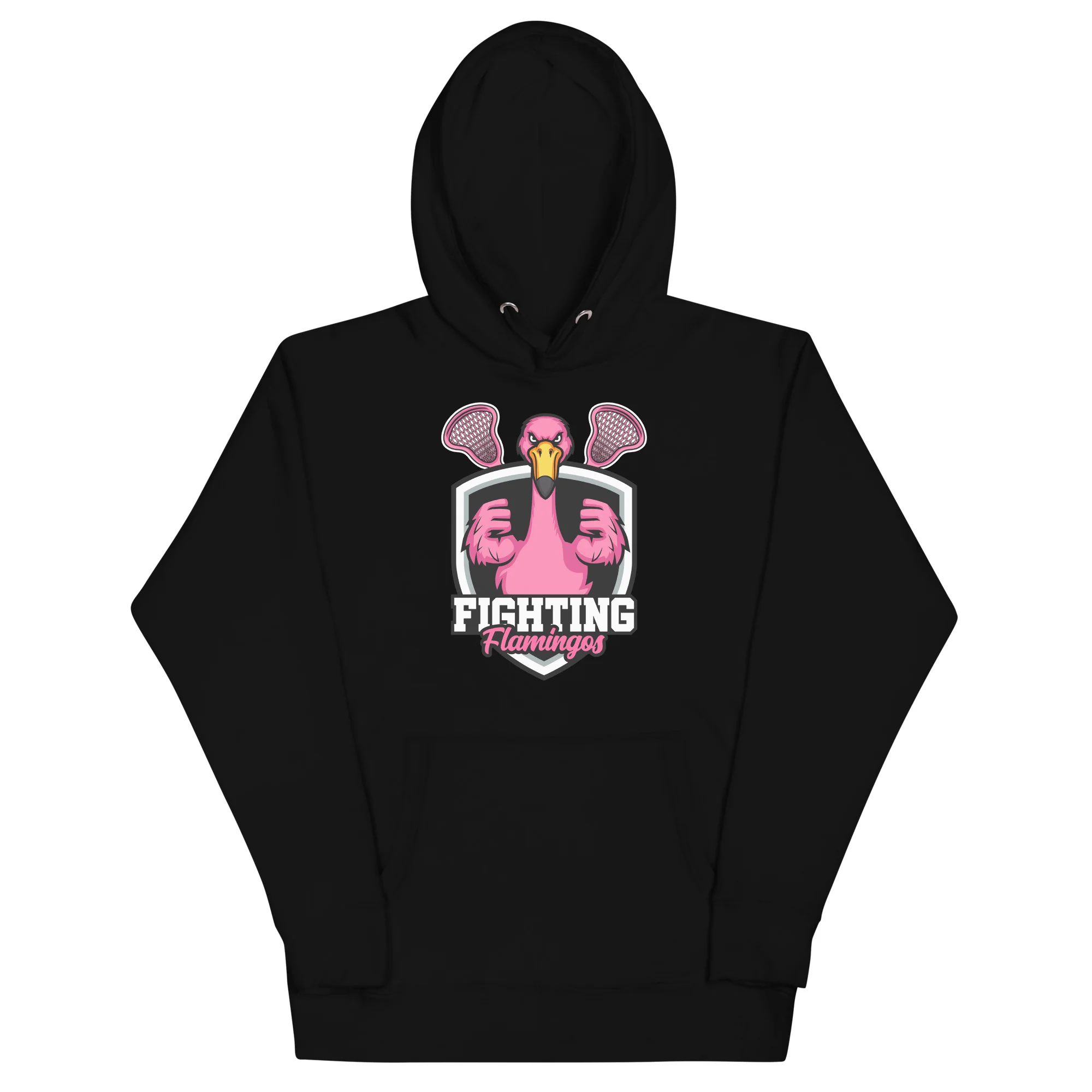 Flamingos Unisex Hoodie - Image 2