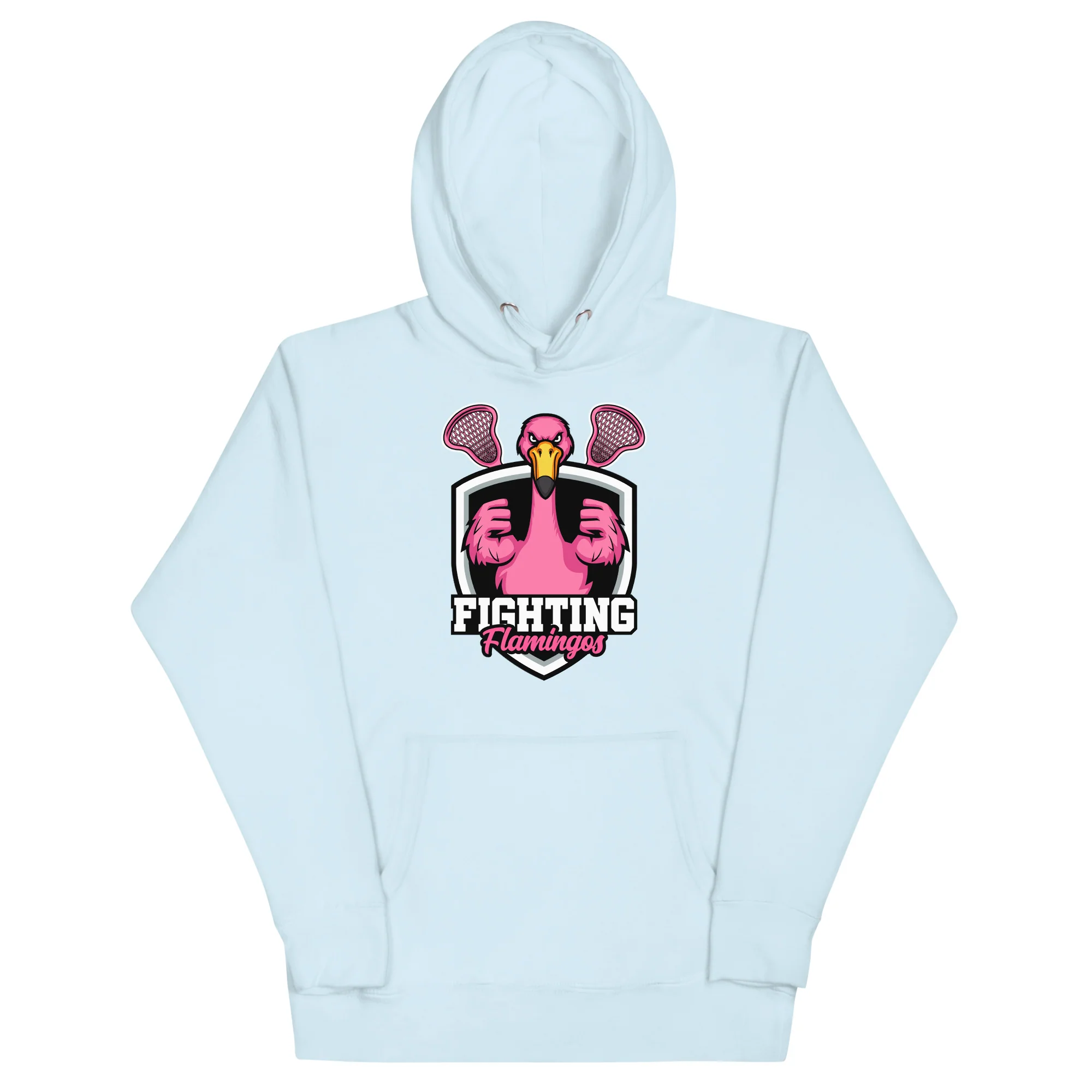 Flamingos Unisex Hoodie - Image 4