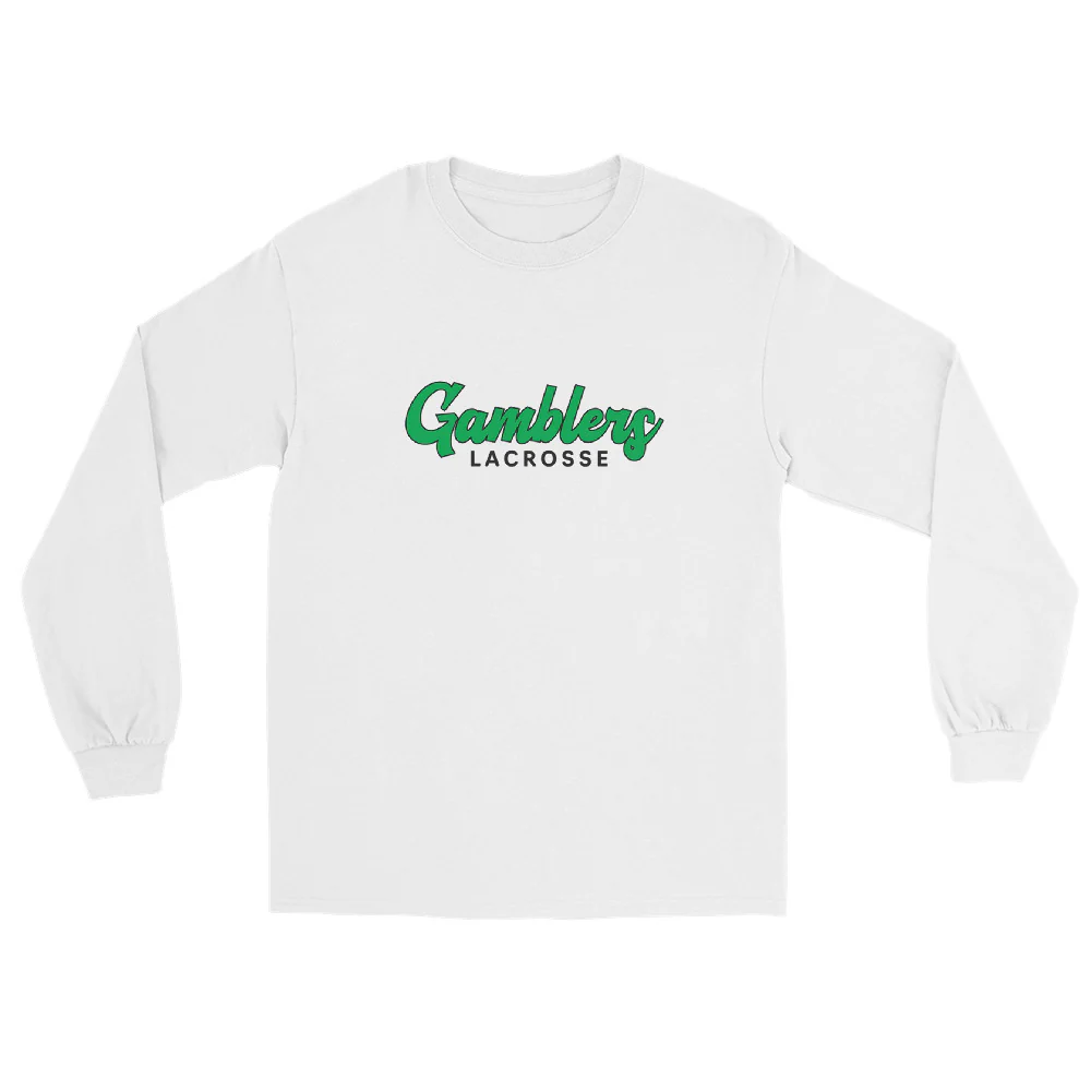 Gamblers Script Menās Long Sleeve Shirt - Image 2