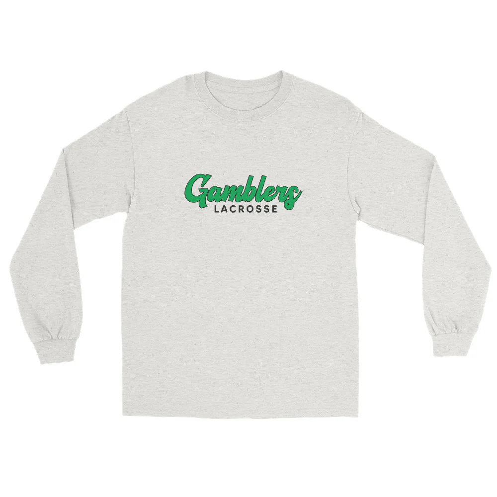 Gamblers Script Menās Long Sleeve Shirt - Image 3