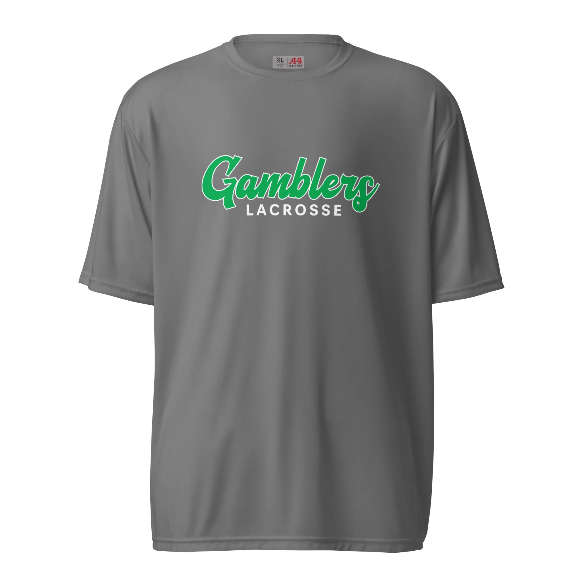 Gamblers Script Unisex Performance T-Shirt - Image 2