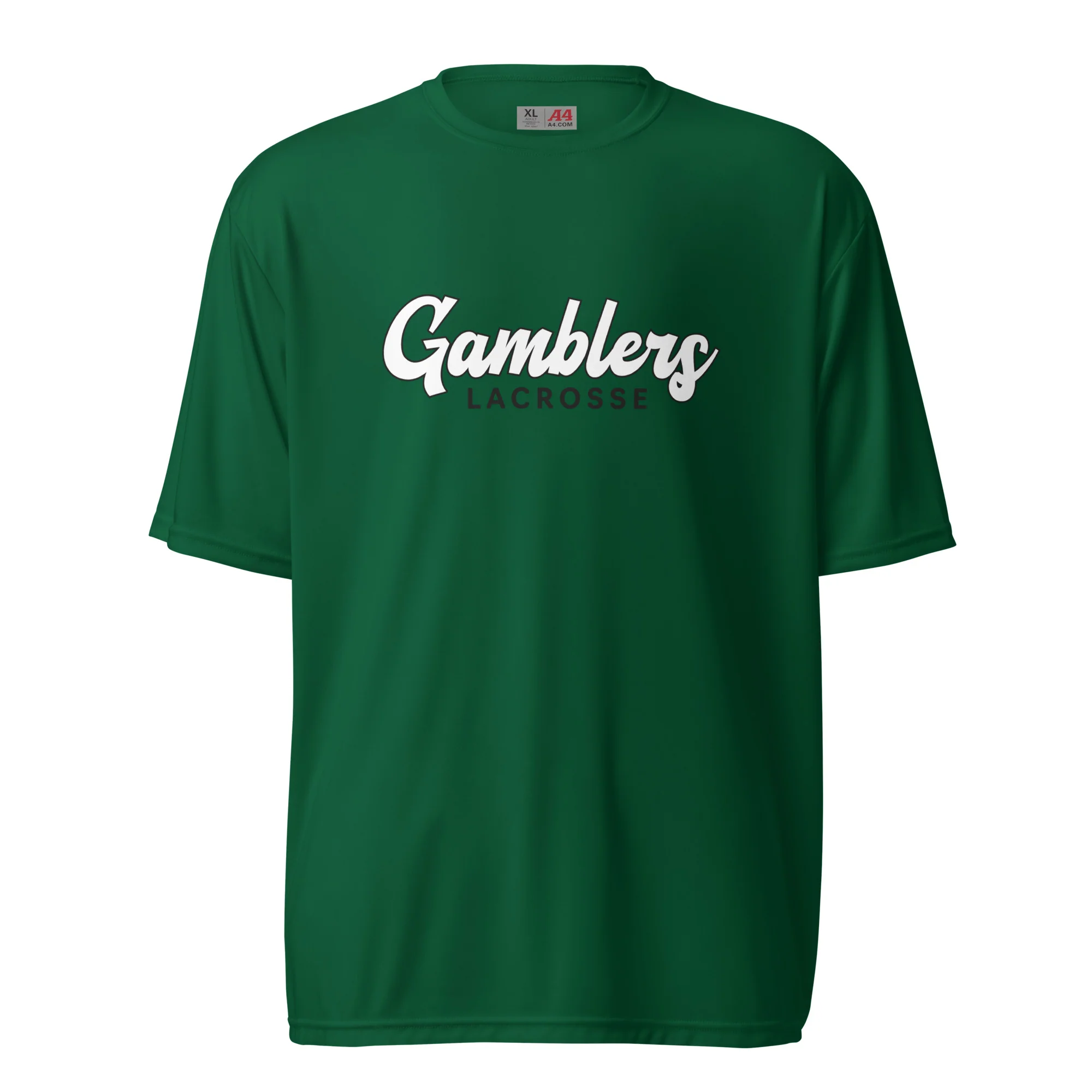 Gamblers Script Unisex Performance T-Shirt - Image 4