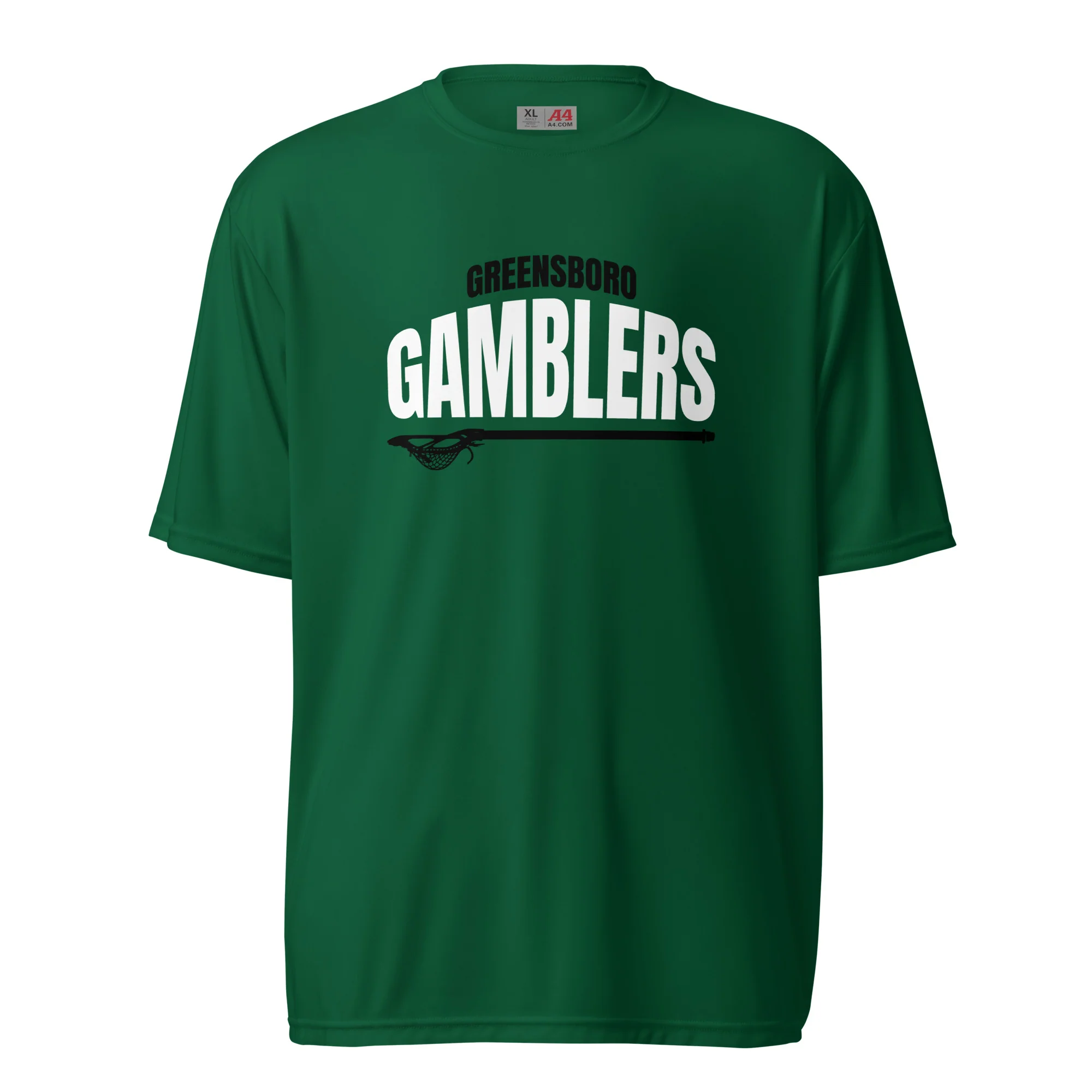 Gamblers Text Unisex Performance T-Shirt - Image 3