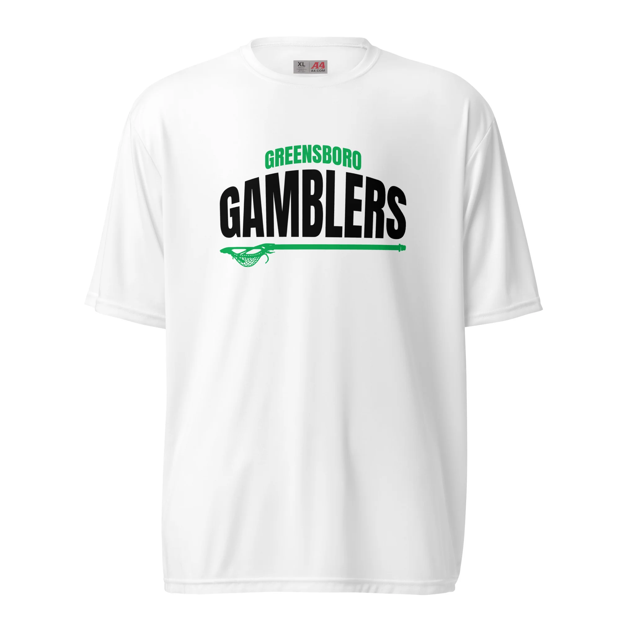 Gamblers Text Unisex Performance T-Shirt - Image 4